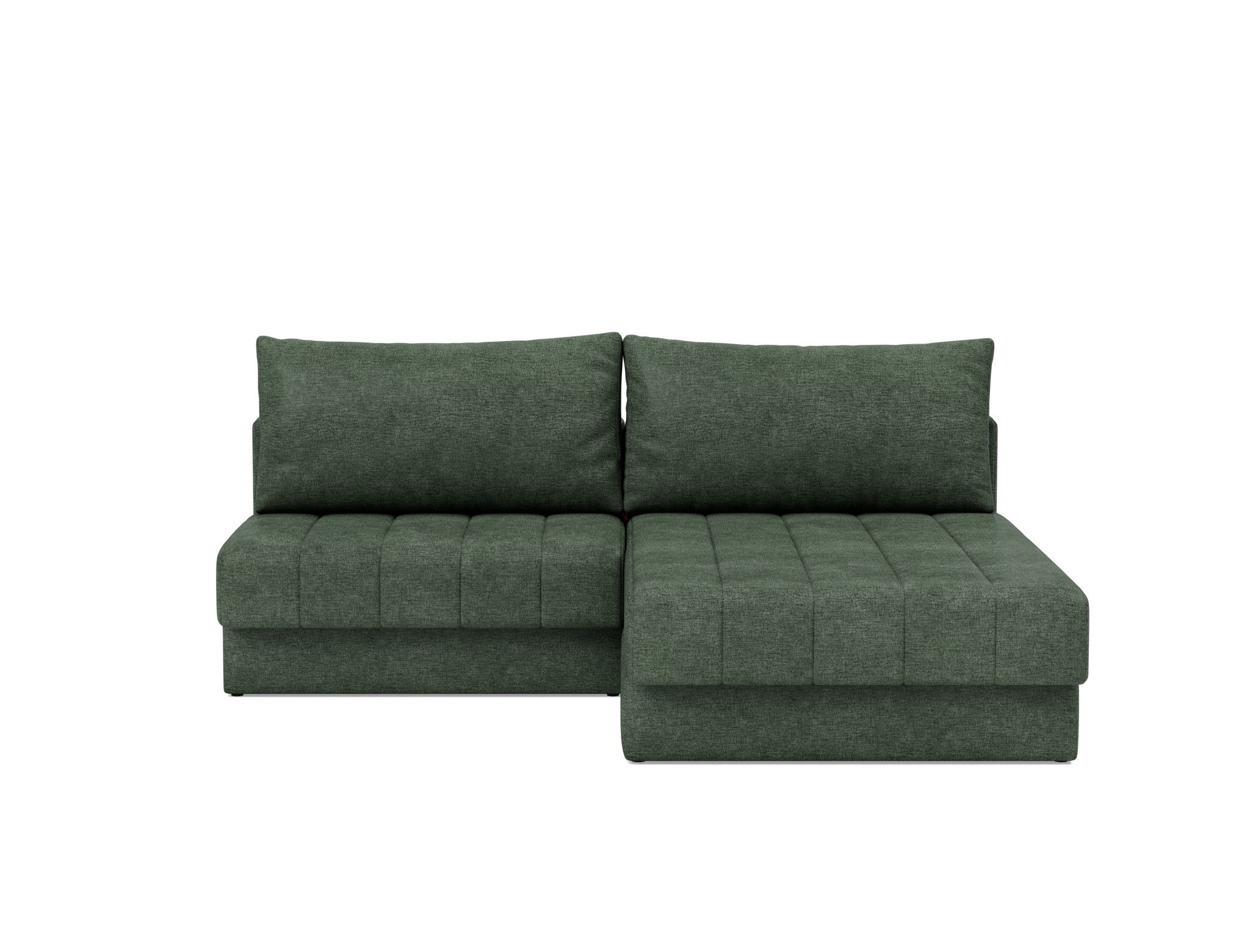 Schlafsofa Akello mit Chaiselongue Flachgewebe Avella 281-Pine-Green
