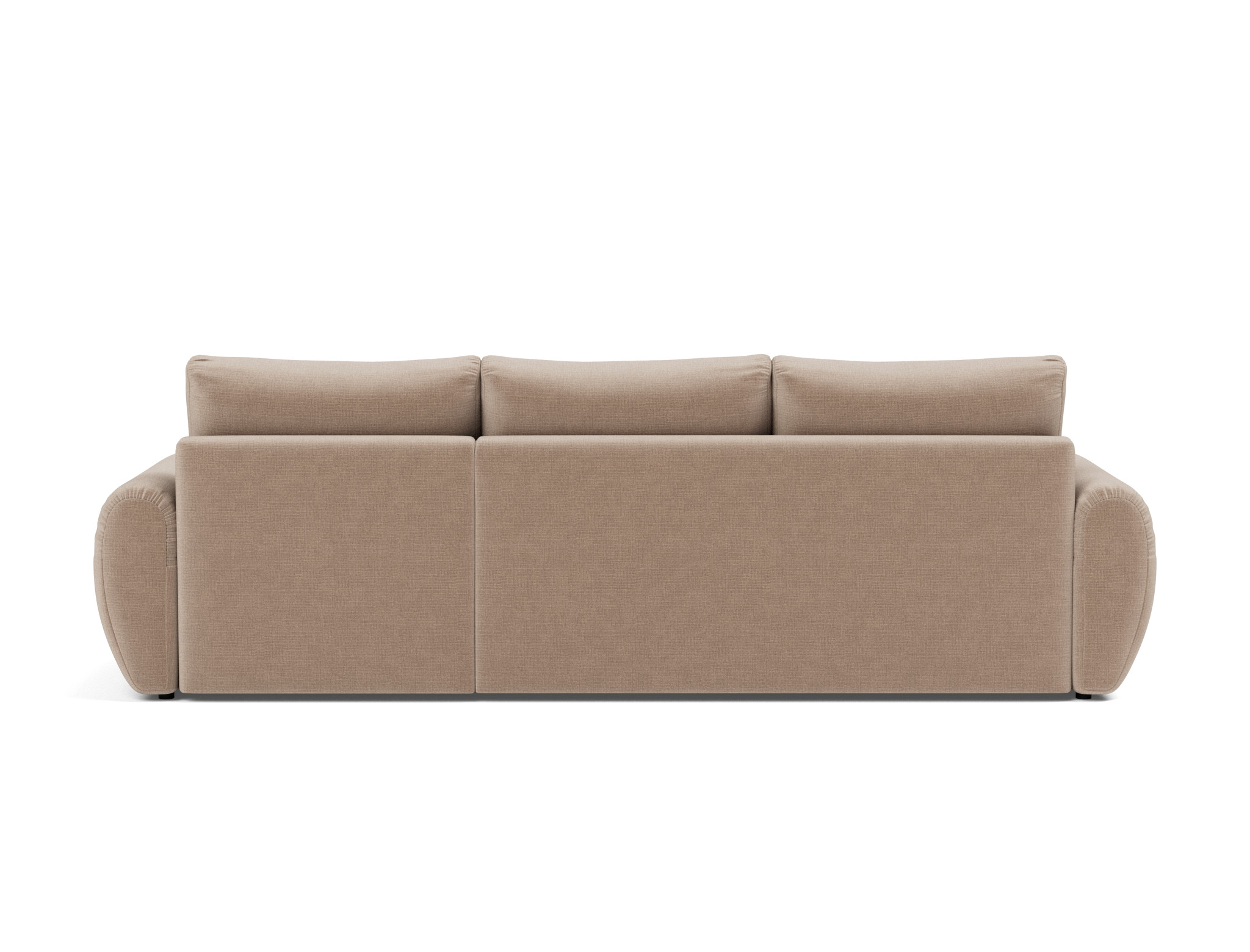 Schlafsofa Norum mit Chaiselongue und Curve-Armlehnen Chenille Esina 417-Mocha
