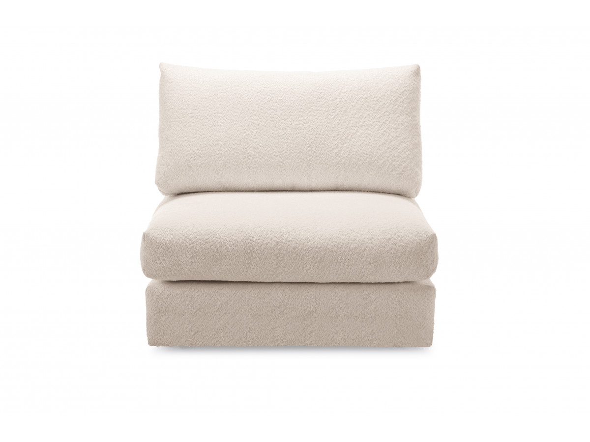 Bobochic Paris Sofamodul 1-Sitzer Bouclé-Stoff Beige