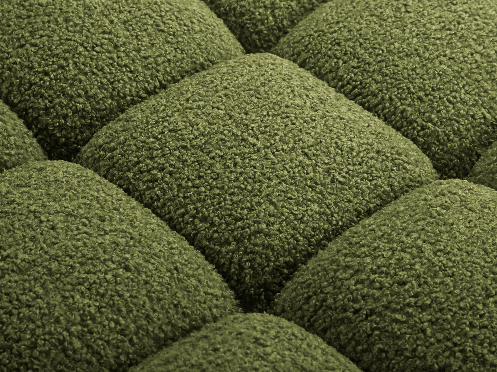 Micadoni Modulares Sofa Bellis 4-Sitzer Rechts Boucle Rolf Grün
