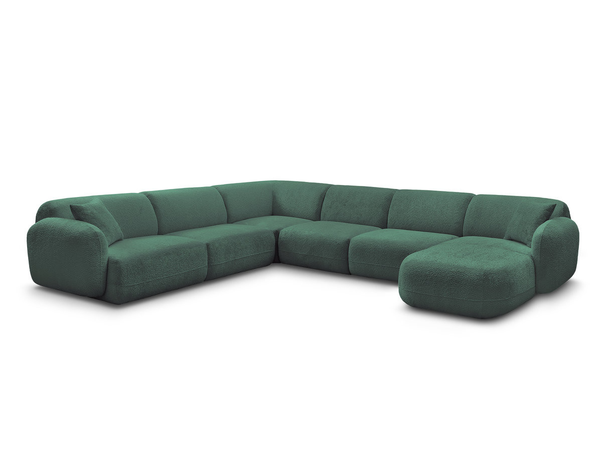 Bobochic Anda Wohnlandschaft Chenille Dunkelgrün Ecke links