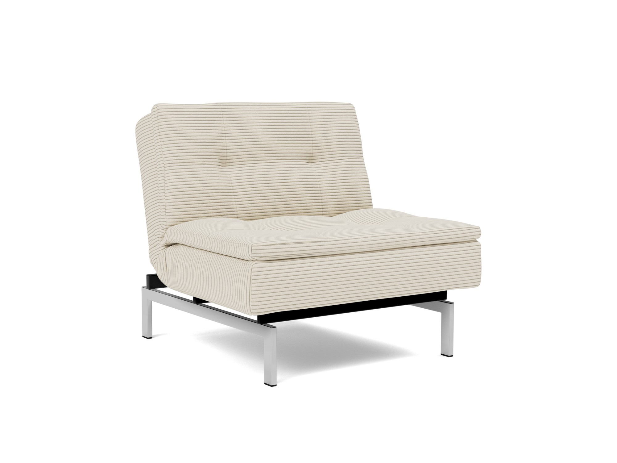 Sessel Dublexo Kord Corduroy 594-Ivory Beine Chrom