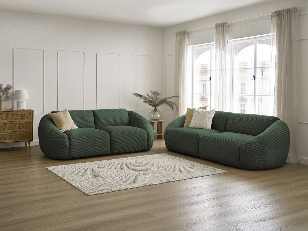 Bobochic Tina Sofa 5-Sitzer Cordsamt Grün