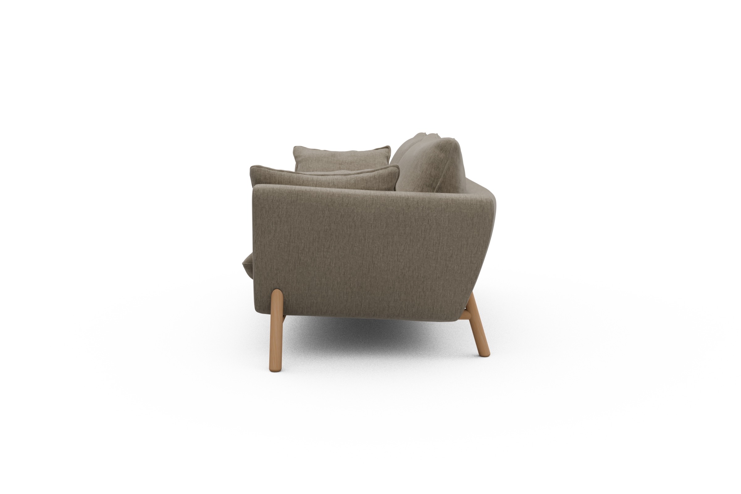 Sofa Emil 2-Sitzer Beinfarbe Eiche Natur Smooth-Beige
