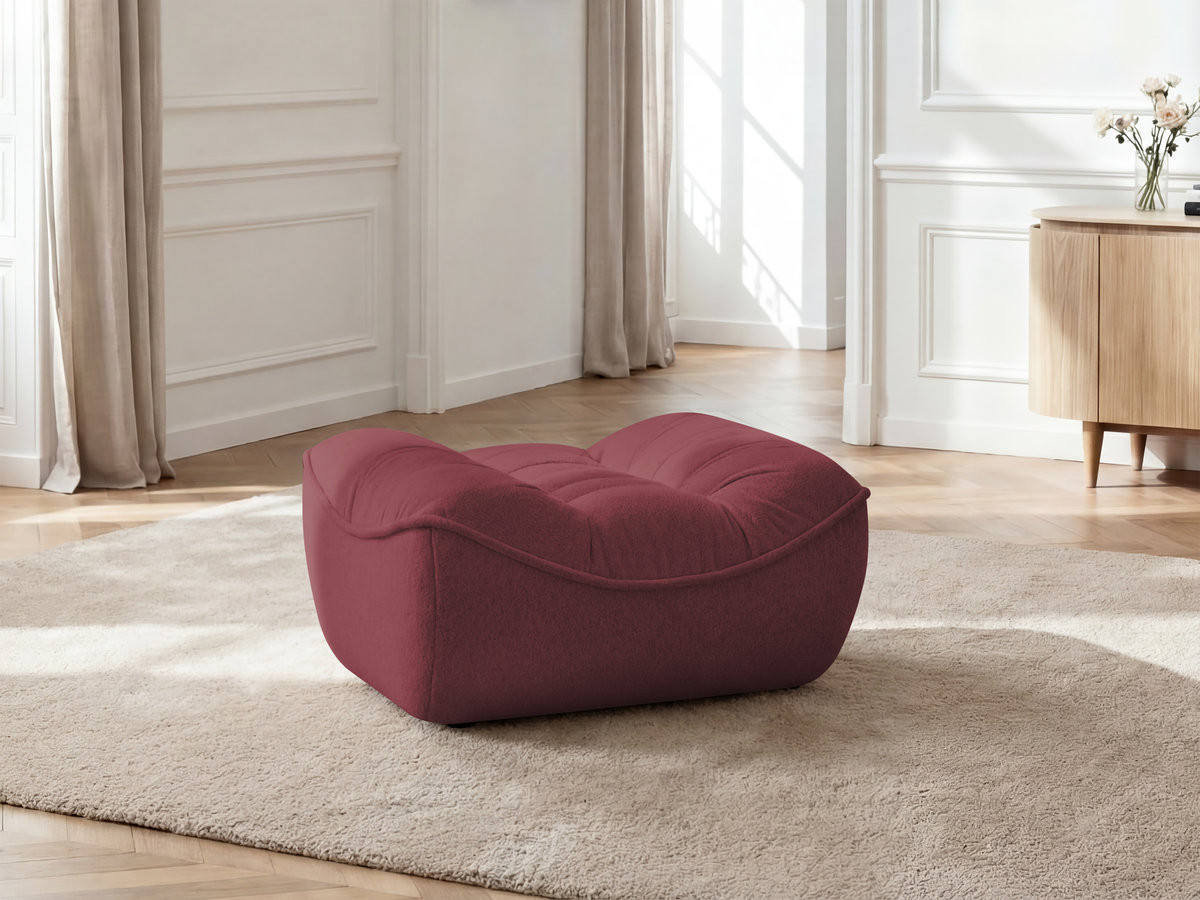 Bobochic Serena Pouf Melange-Stoff Rot