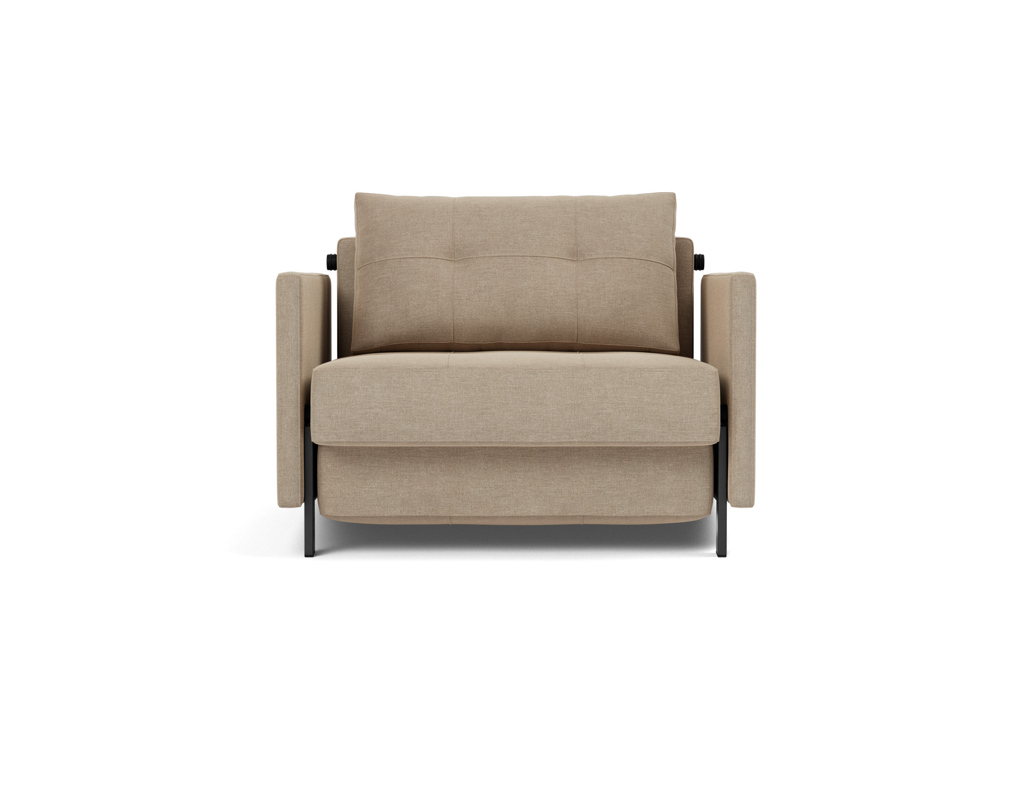Schlafsessel Cubed 90 mit Armlehnen Flachgewebe Phobos 587-Mocha