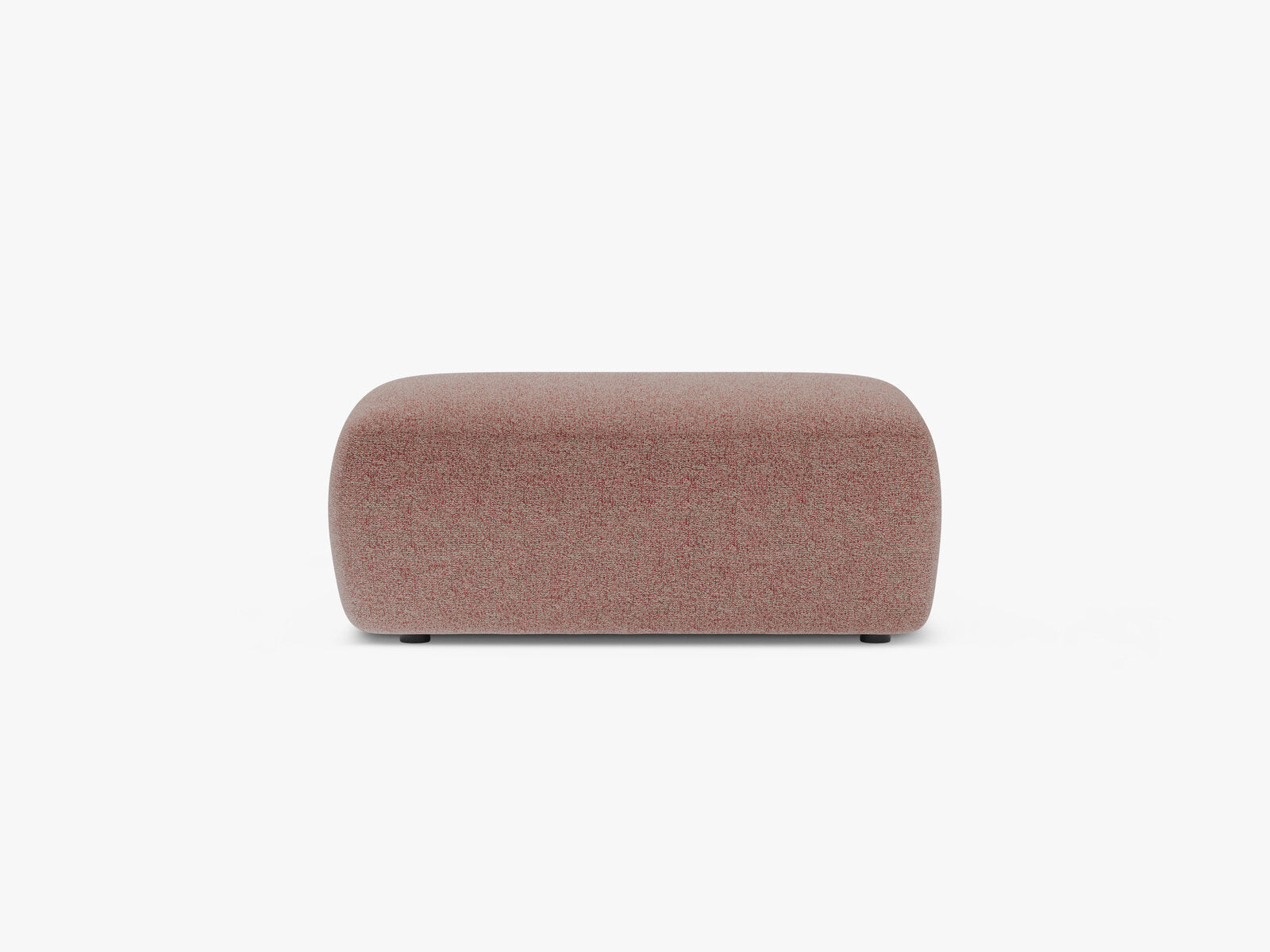 Micadoni Hocker Kate 1-Sitzer Strukturierter Stoff Puente Rosa Melange