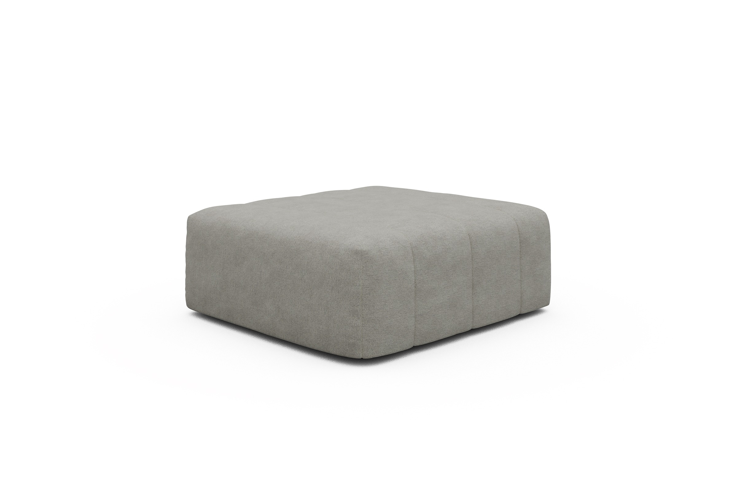 Sitzhocker Hugo Ottomane Carreno-Moon-Stone-White