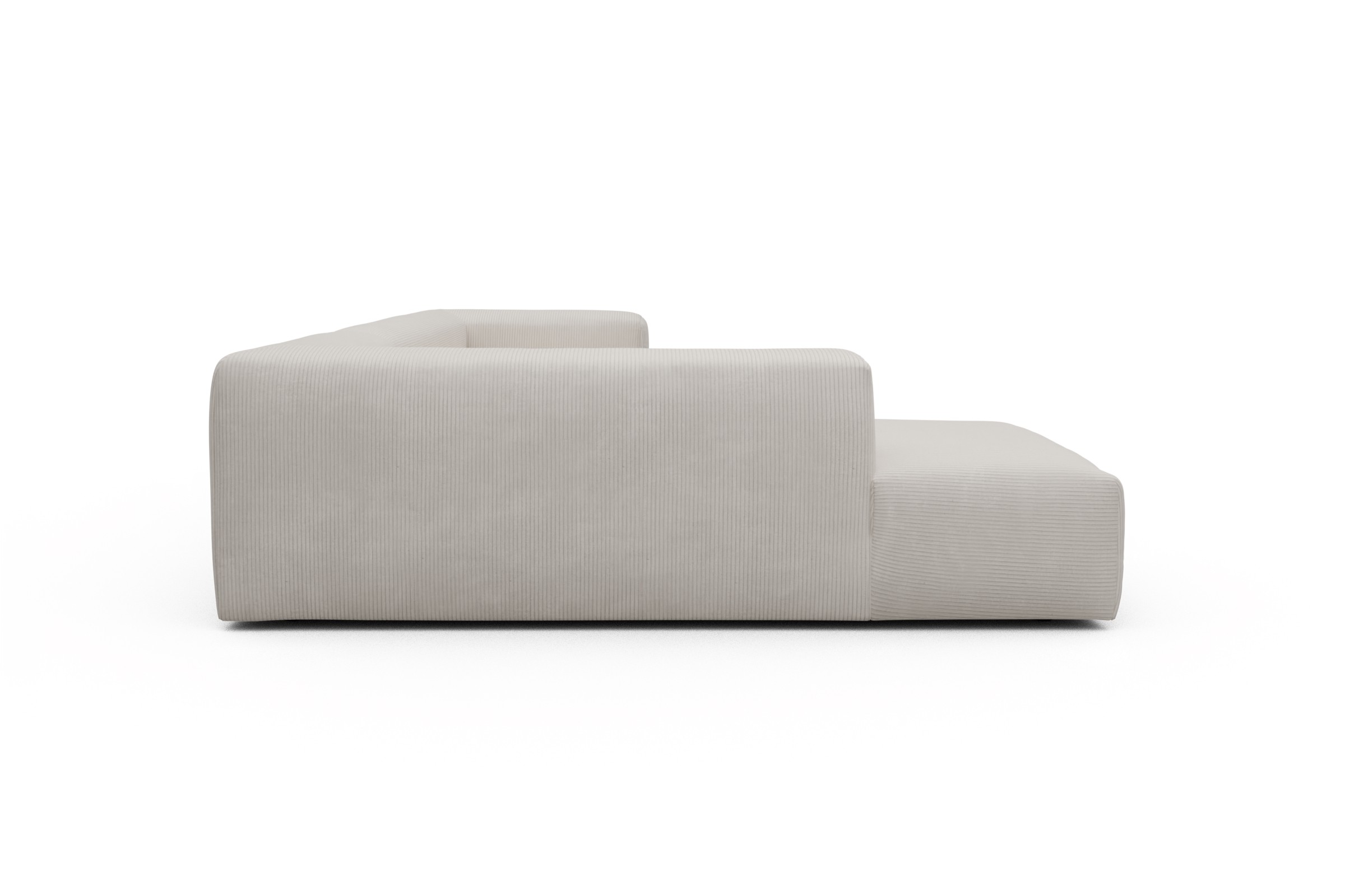 Ecksofa Fred Relax-Ecke links mit 2,5-Sitzer Kord Corduroy 594-Ivory