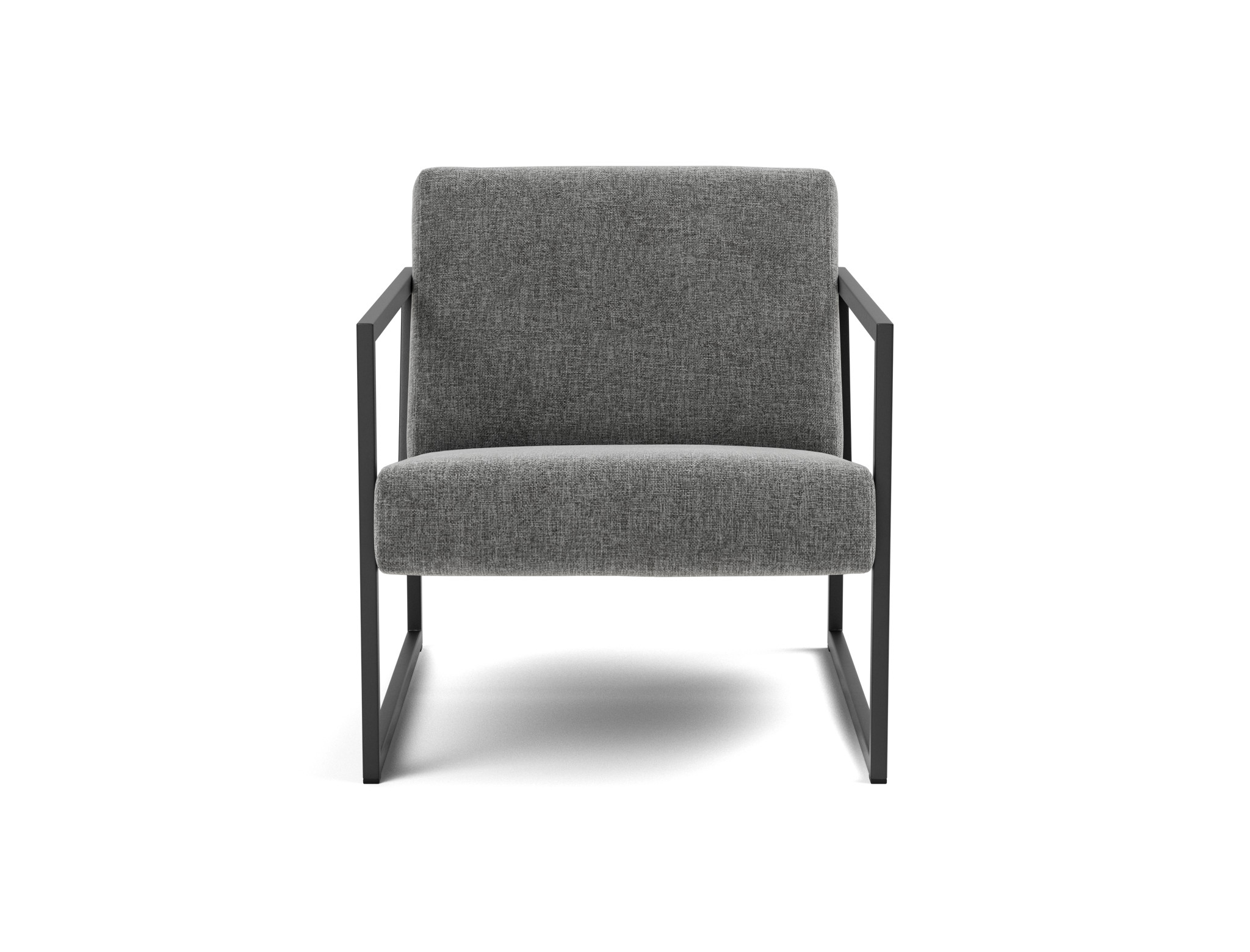 Sessel Vikko mit Armlehnen Strukturierter Stoff Twist 563-Charcoal