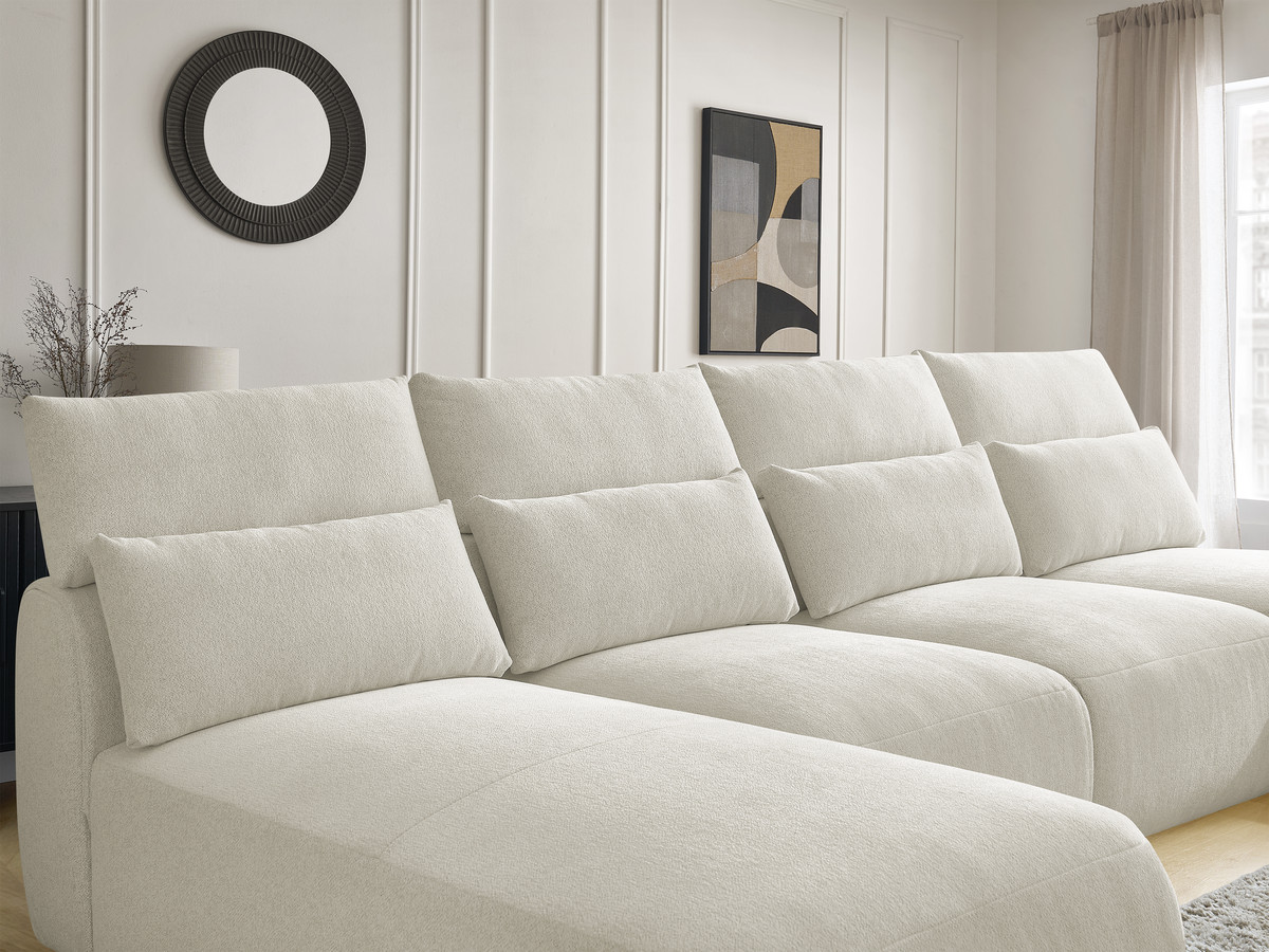Bobochic Jana Wohnlandschaft Melange-Stoff Weiß