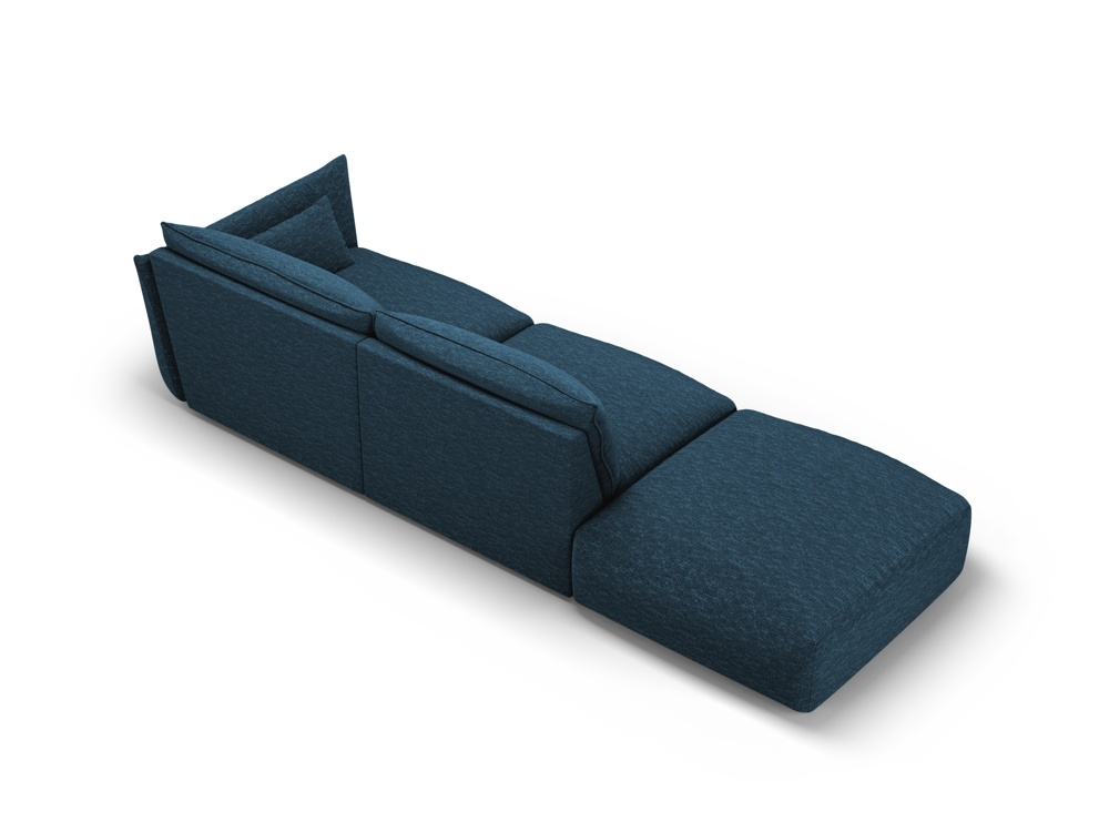 Cosmopolitan Design Sofa Matera 4-Sitzer offen Chenille Eden Marineblau Links