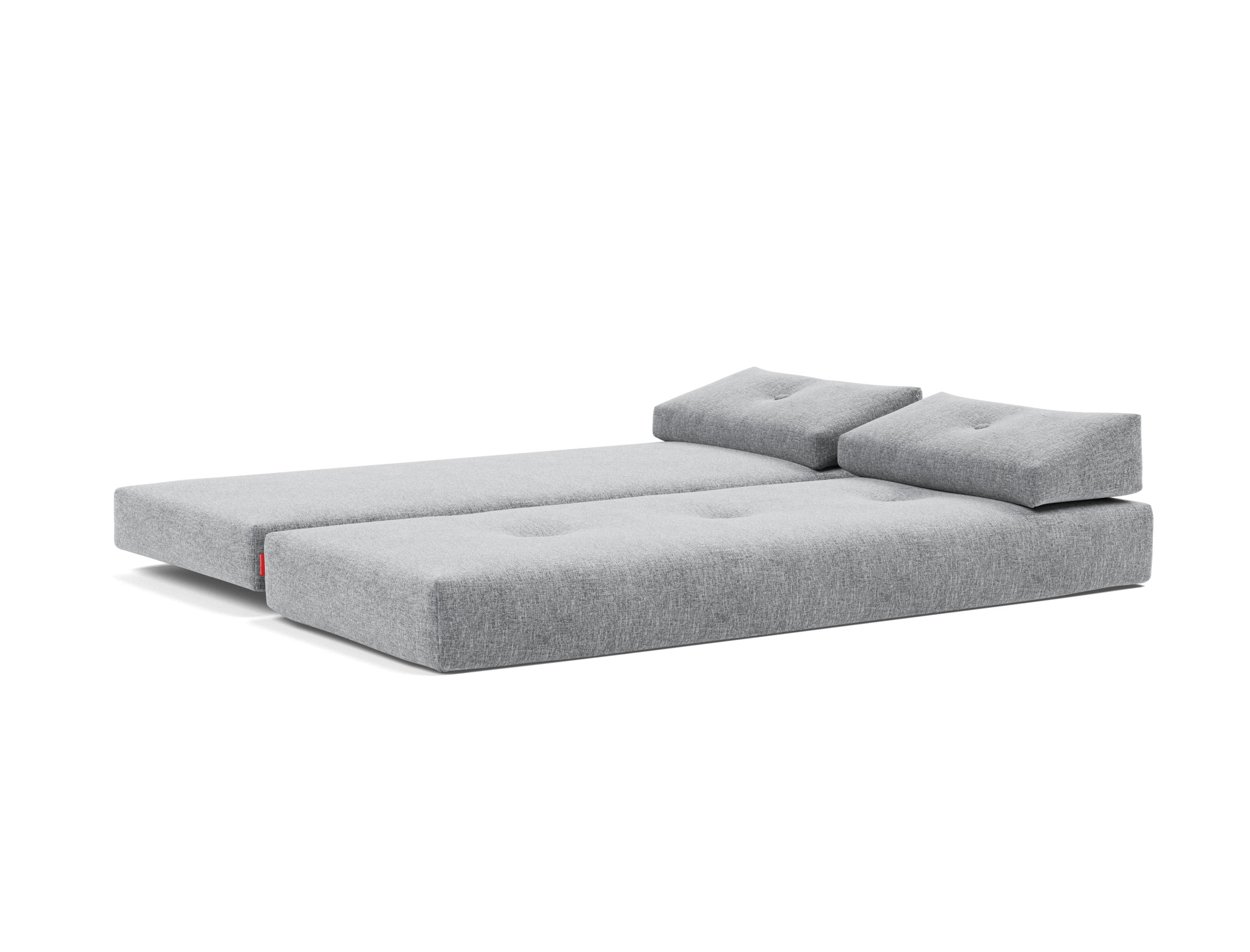 Tagesbett Sigmund Strukturierter Stoff Twist 565-Granite Beine Indu schwarz