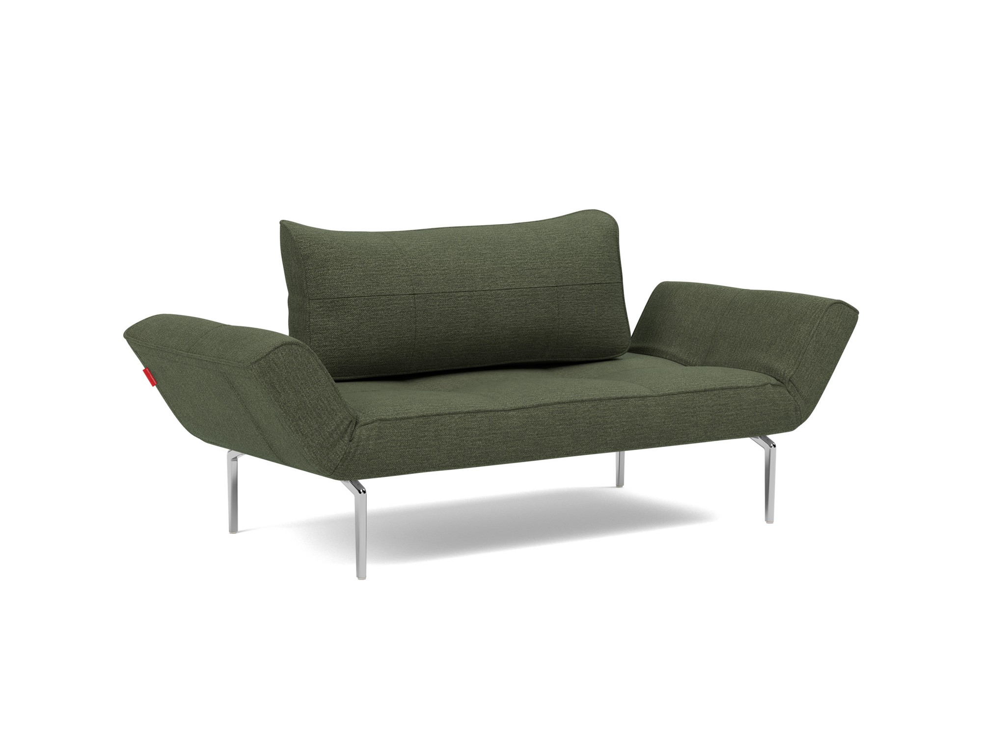 Tagesbett Zeal Strukturierter Stoff Taura 353-Forest Beine Straw Aluminium
