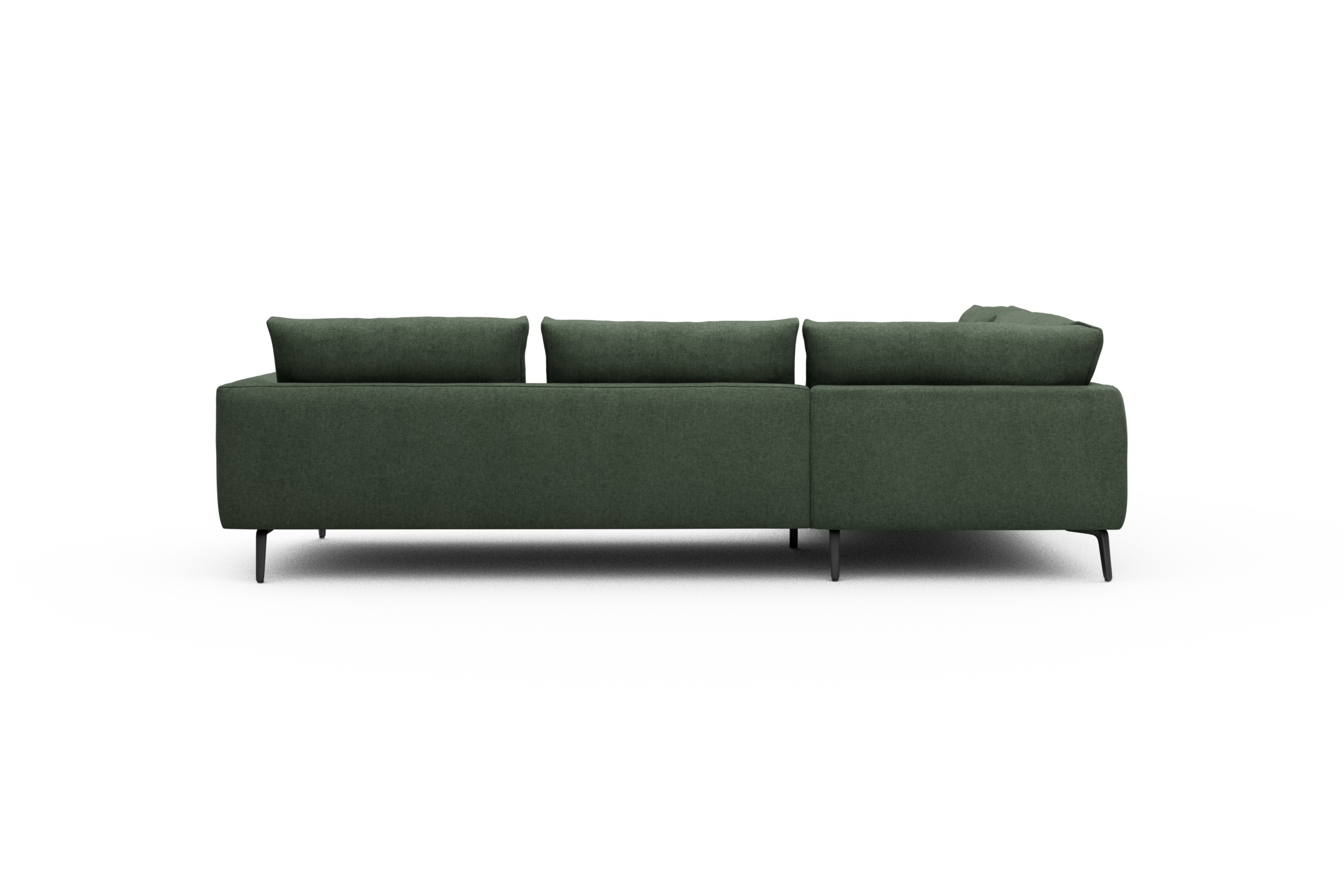 Ecksofa Karl Relax-Ecke links mit 2,5-Sitzer Casone-Forest-Green