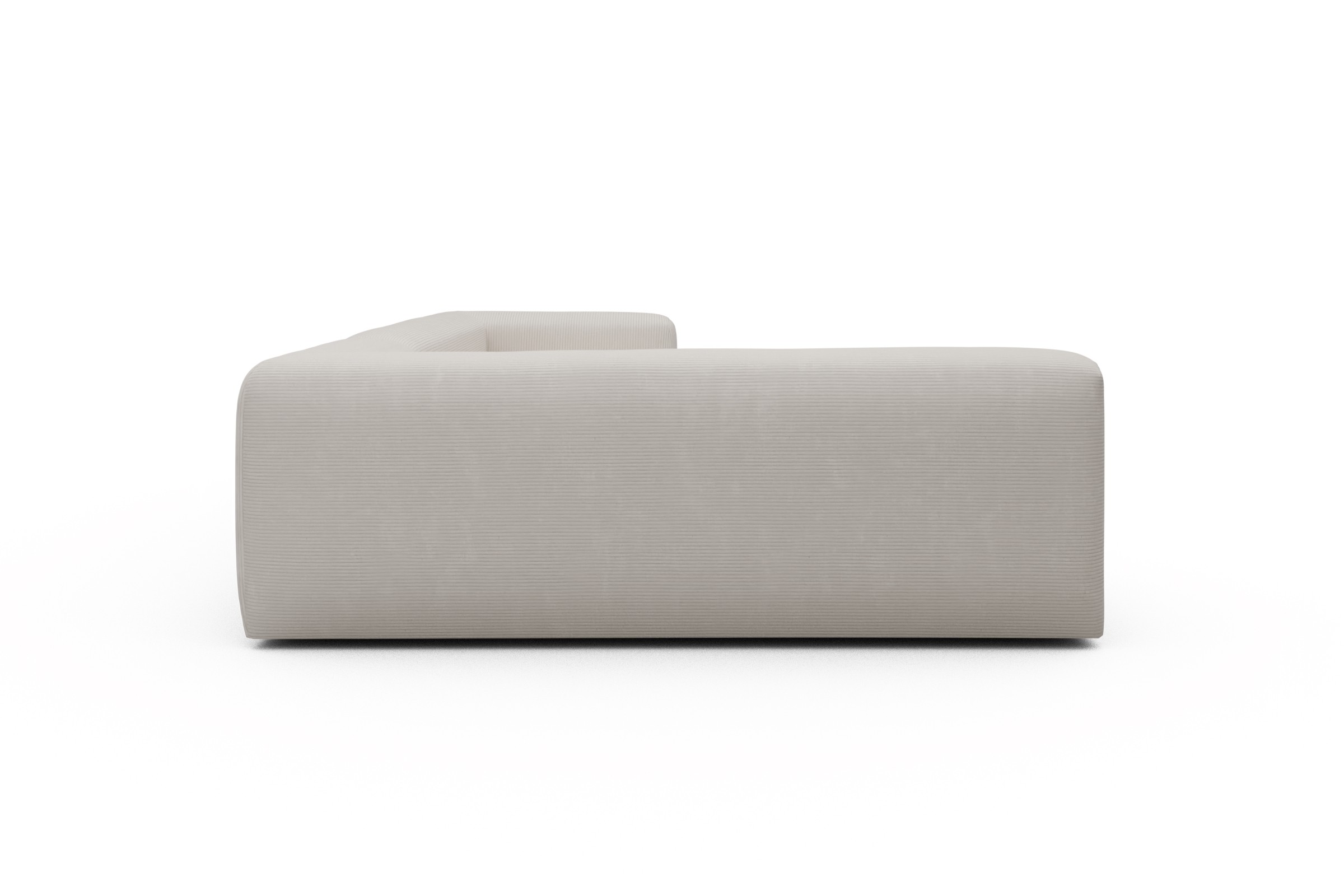 Ecksofa Fred 2x 2,5-Sitzer links offen Kord Corduroy 594-Ivory