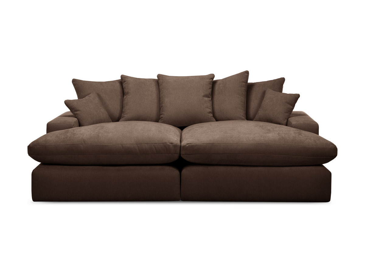 Bobochic Nevada Sofa 3-Sitzer 226 × 150 cm Stoff Braun