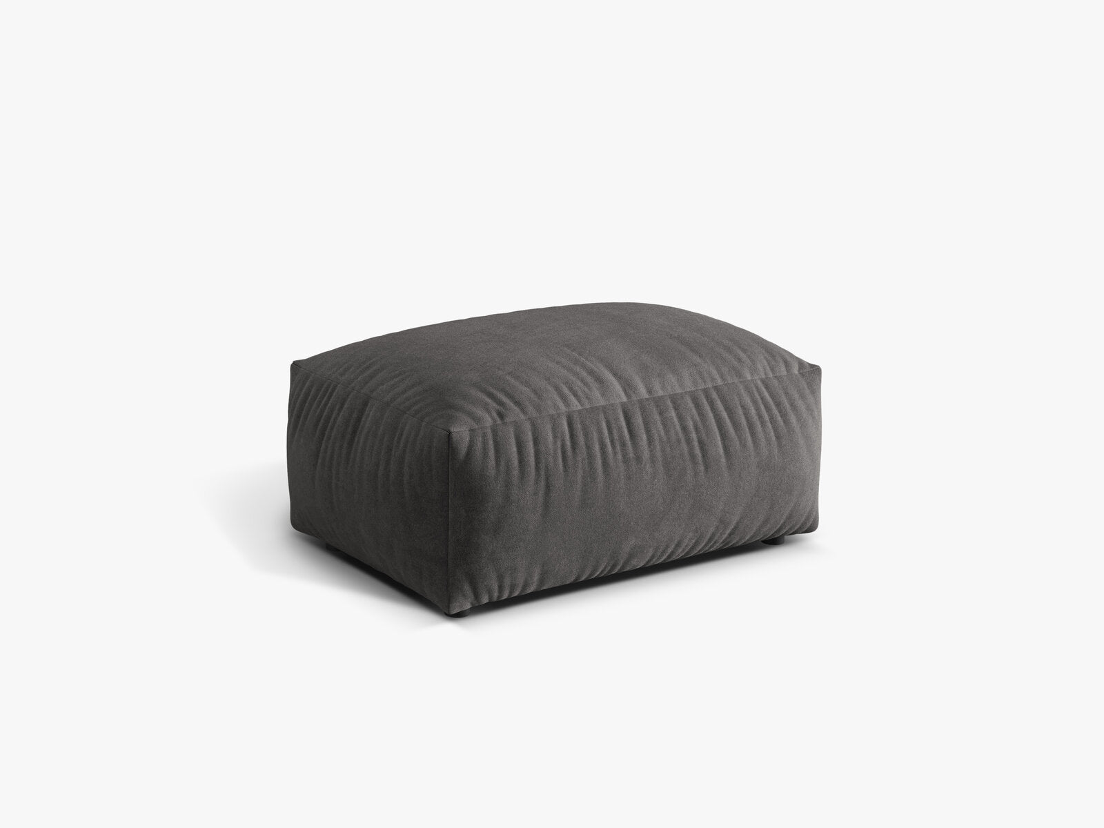 Micadoni Hocker Martina 1-Sitzer Samt Vogue Grau