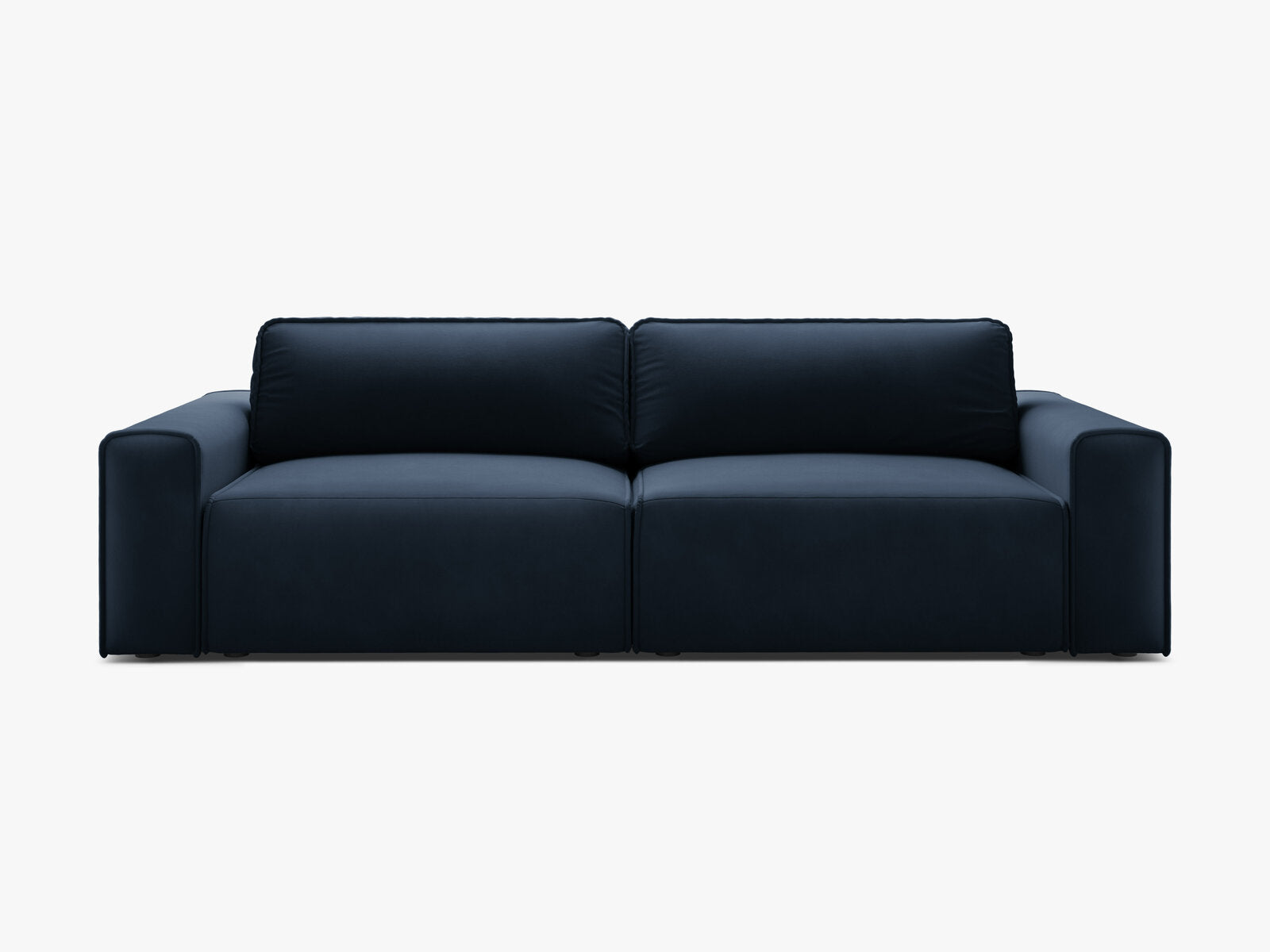 Micadoni Sofa Victor 3-Sitzer mit Schlaffunktion Samt Dunkelblau