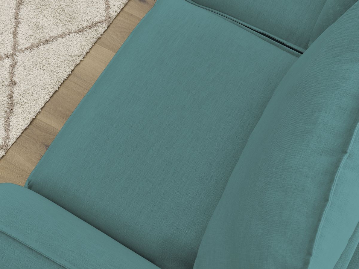 Bobochic Archimede Schlafsofa 3-Sitzer Stoff Hellblau, Liegefläche 140 × 194 cm
