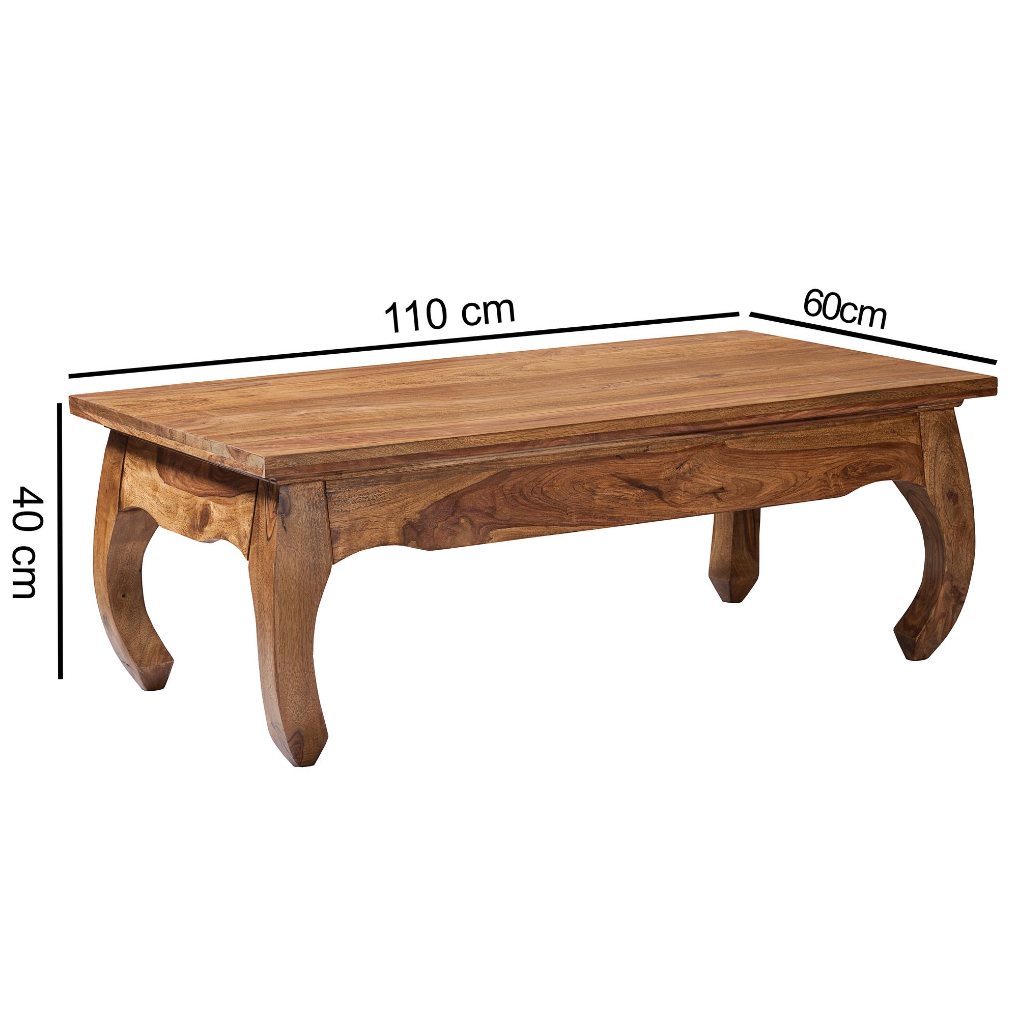 Couchtisch Egersund Sheesham Massivholz 110 × 60 × 40 cm