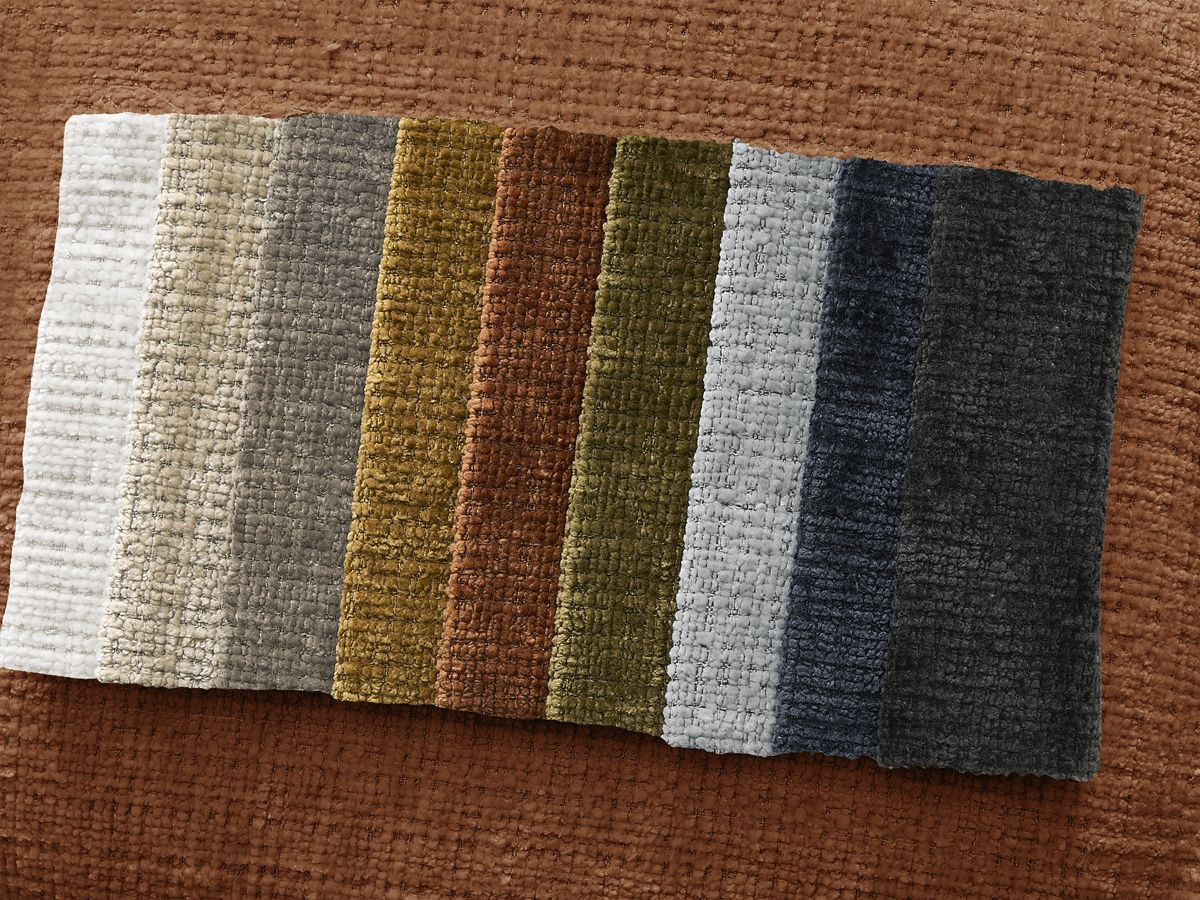 Bobochic Augustin Schlafsofa 3-Sitzer Strukturstoff Orange, Liegefläche 140 × 200 cm