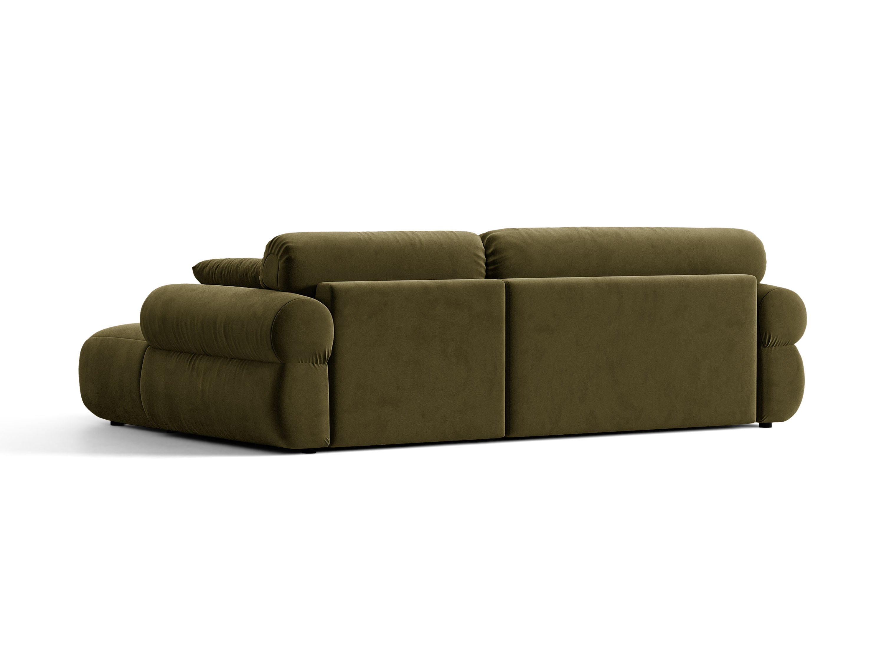 Micadoni Ophelia Ecksofa Rechts Samt Salvador Grün