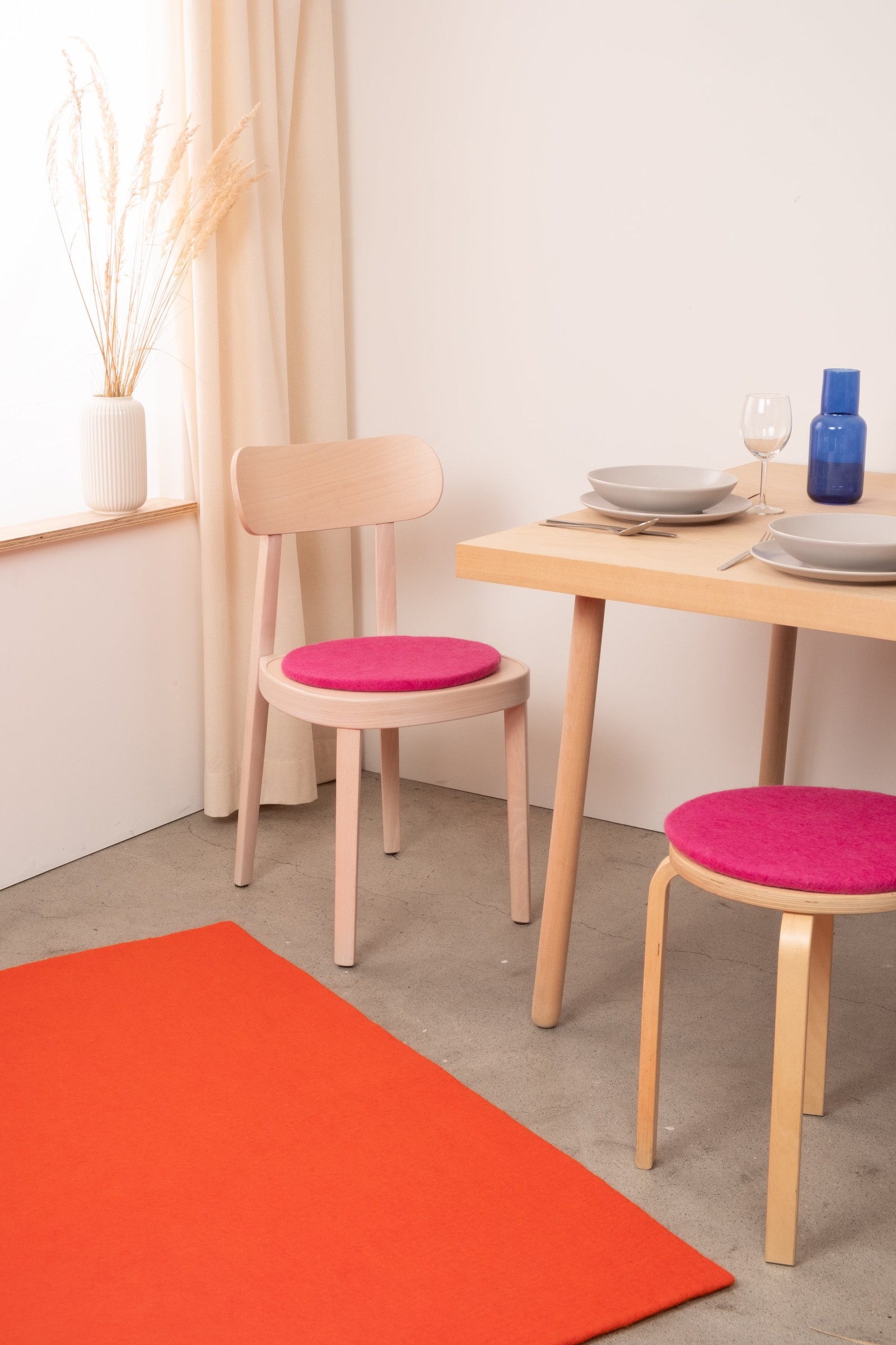 myfelt Lilli Filz-Sitzauflage Pink Ø 36 cm