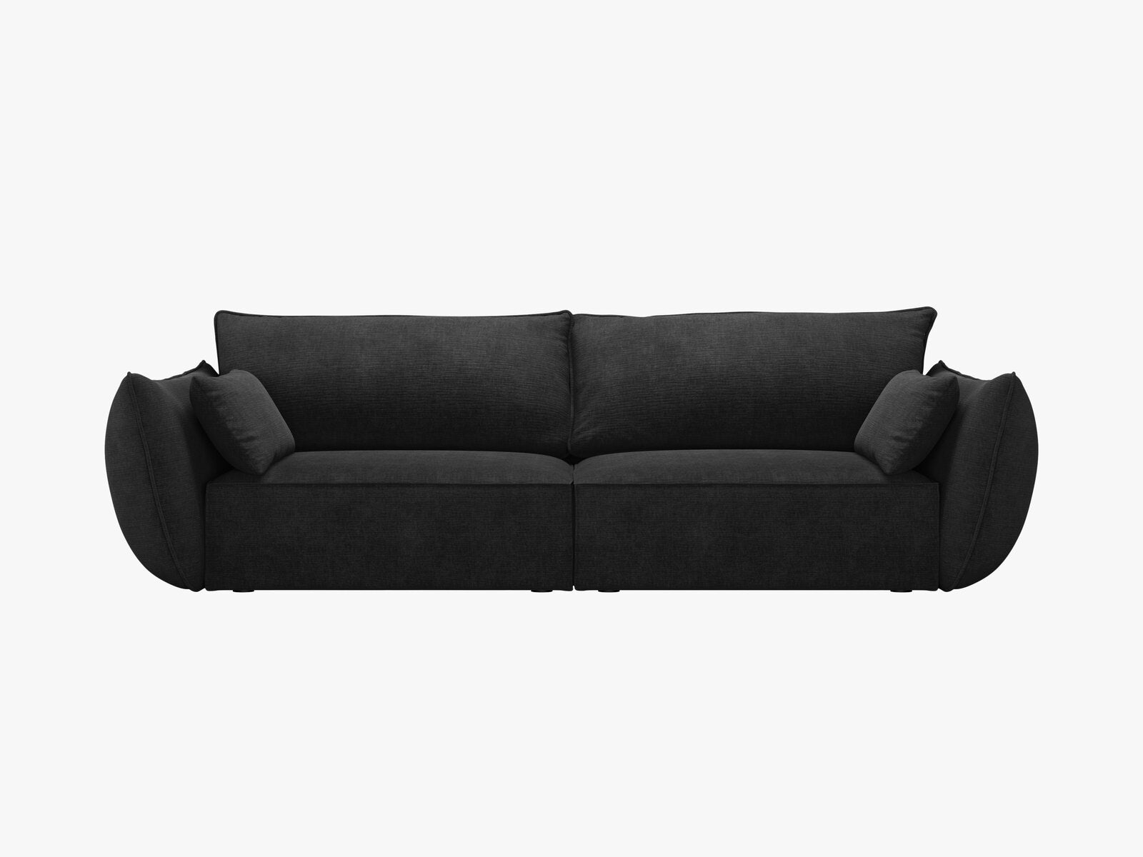Micadoni Sofa Kaelle 3-Sitzer Chenille Over The Horizon Schwarz