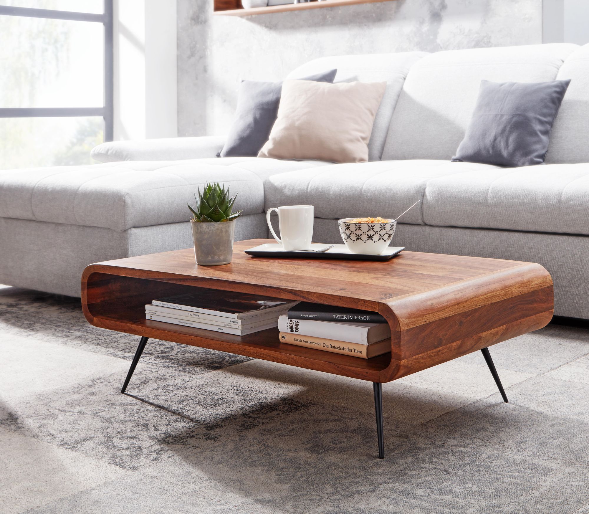 Couchtisch Modrudalur Sheesham Massivholz 90 × 55 × 30 cm