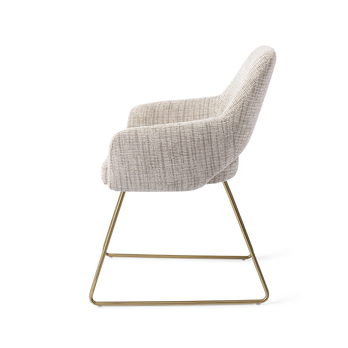 Jesper Home Esszimmerstuhl Yanai Caramel Grid Slide Gold