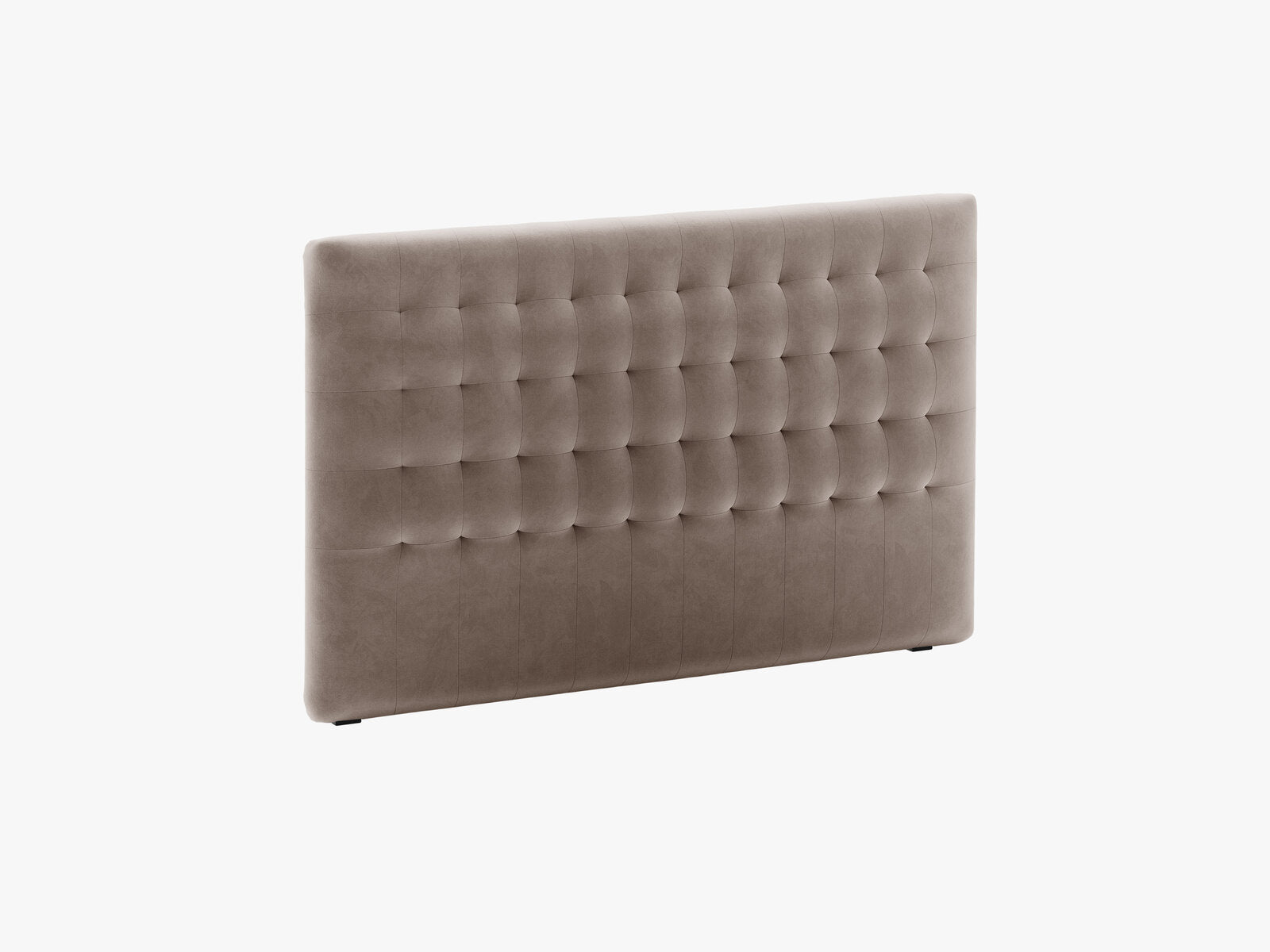 Micadoni Nova Samtiger Kopfteil 120 cm (H 95 cm) Samt Paris Warmes Grau 160x95