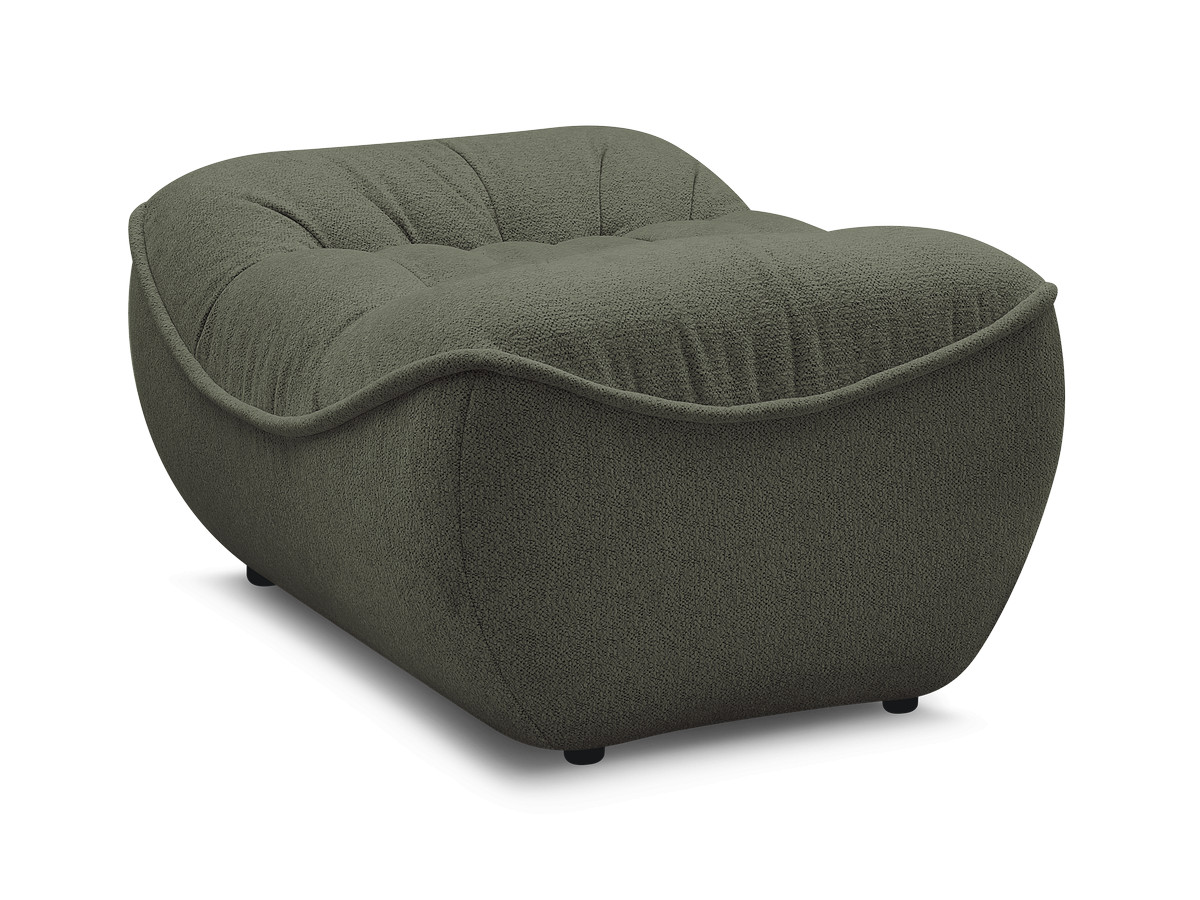 Bobochic Serena Pouf Melange-Stoff Grün