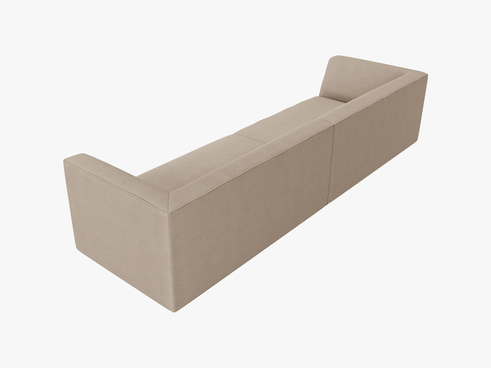 Micadoni Sofa Ruby 4-Sitzer Strukturierter Stoff Ottawa Dunkelbeige