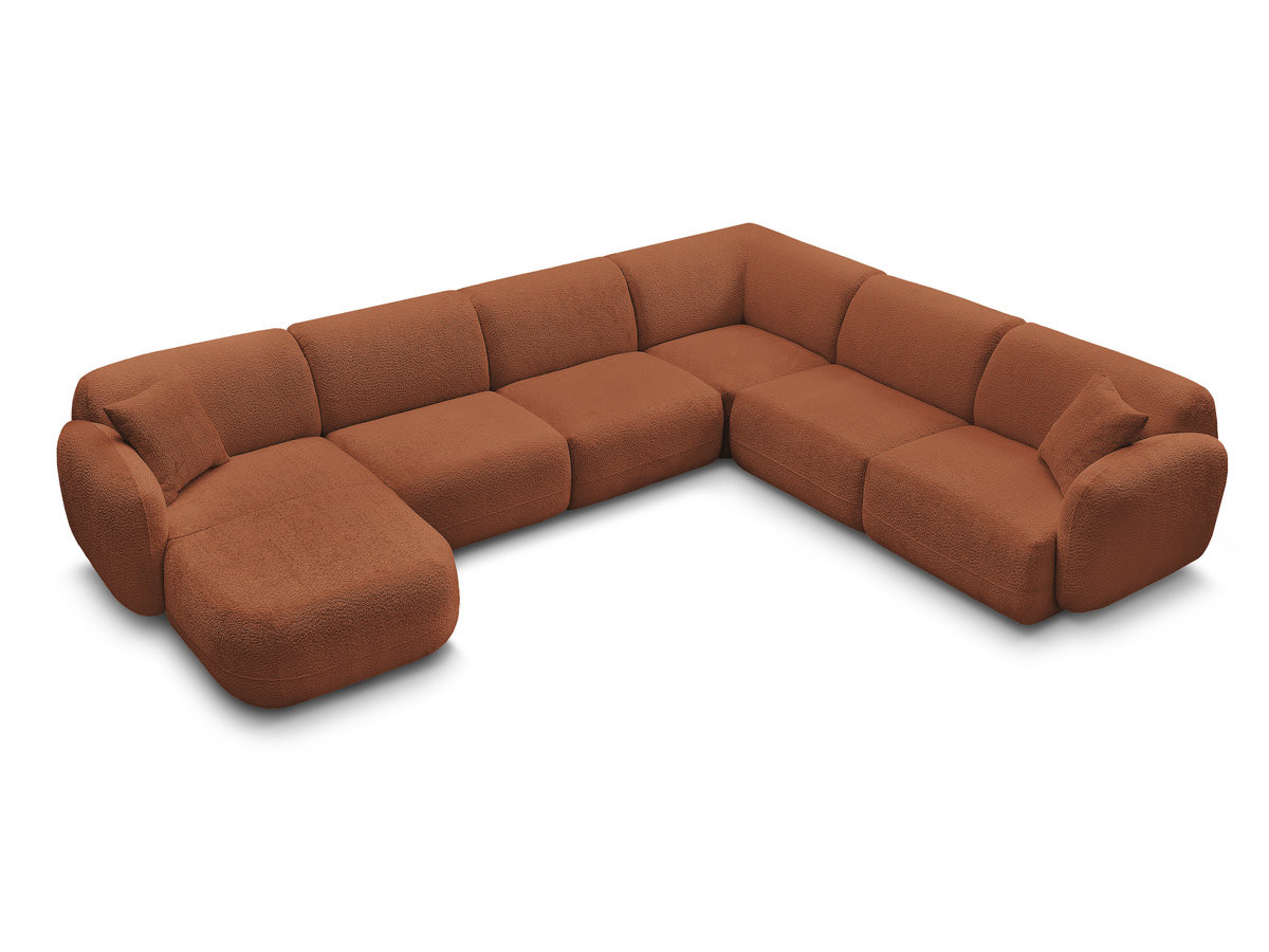 Bobochic Anda Wohnlandschaft Chenille Orange Ecke rechts
