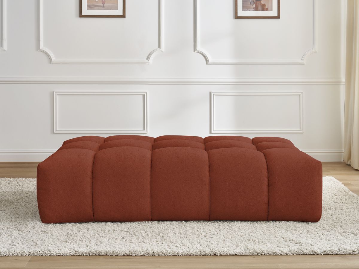 Bobochic Everest Pouf 166 × 100 cm Strukturstoff Orange