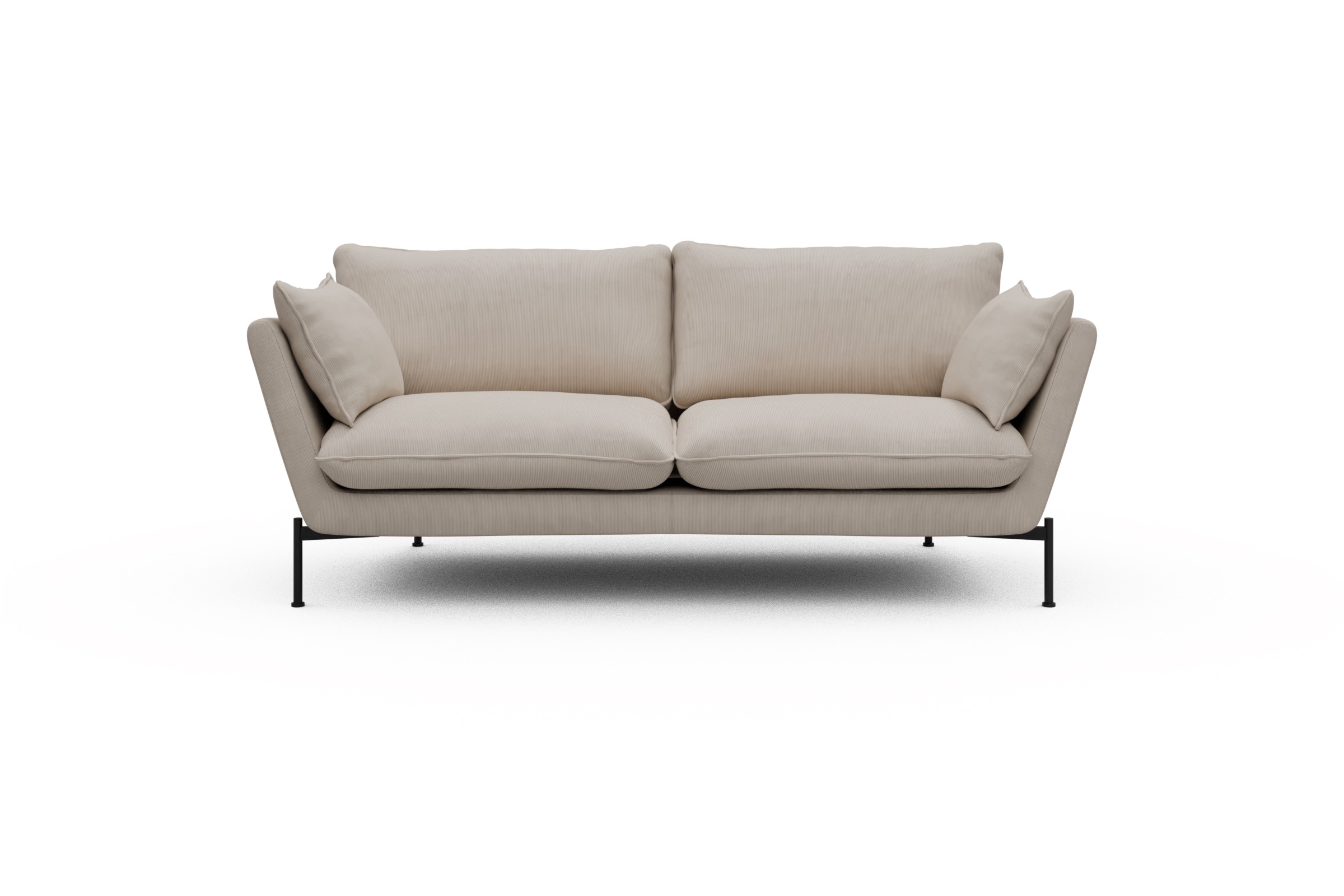 Skandi Home Sofa Anton 2-Sitzer Cordufine-Off-White moebelfaktor