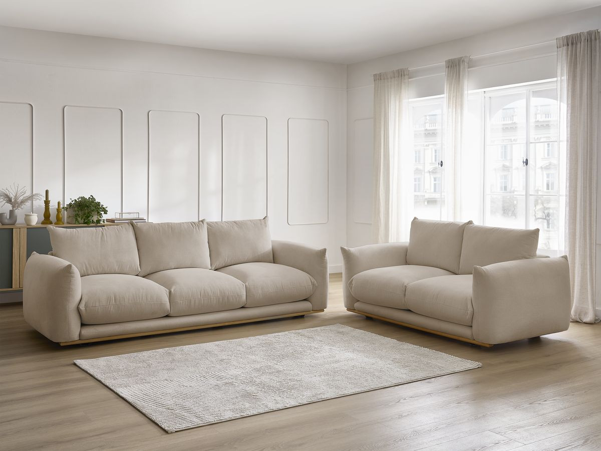 Bobochic Ernest Sofa 5-Sitzer Stoff Taupe