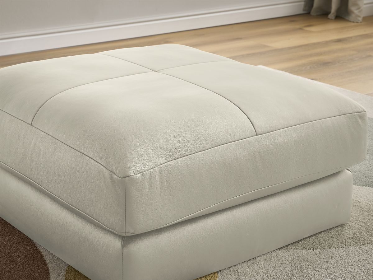 Bobochic Leonard Pouf Leder Beige