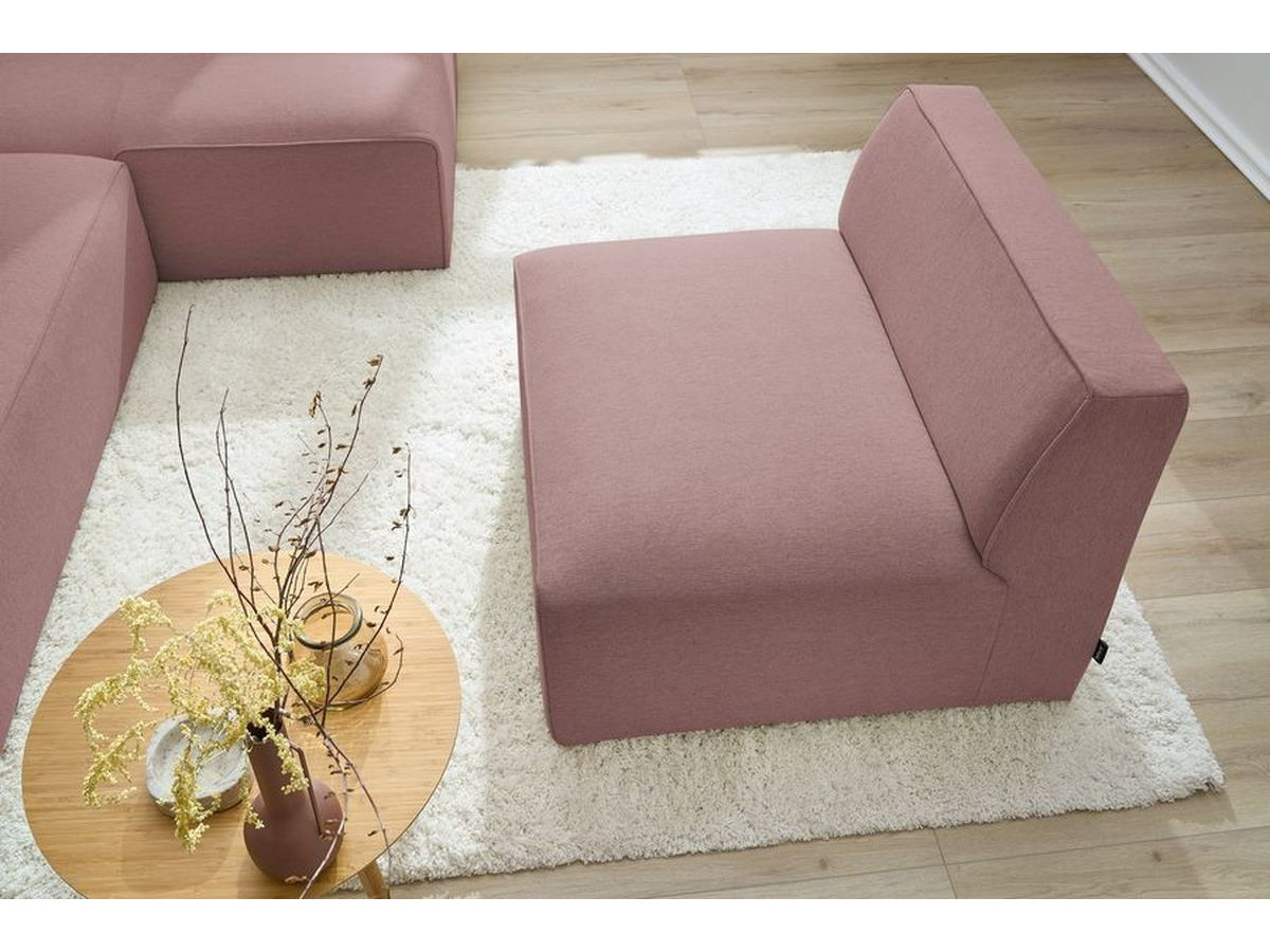 Bobochic Megeve Sofamodul 1-Sitzer Melange-Stoff Rosa