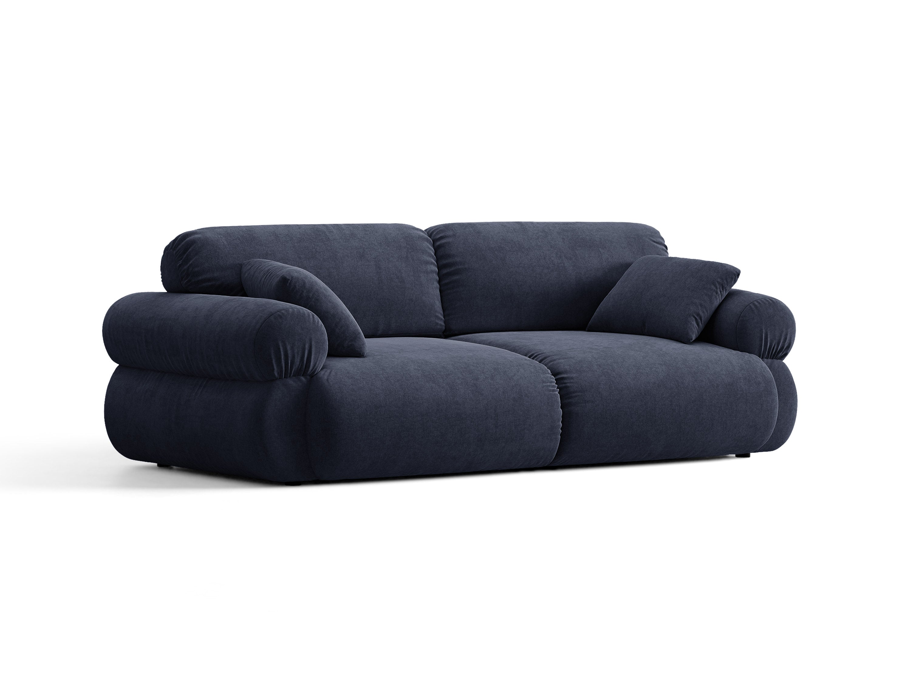 Micadoni Ophelia Sofa 3-Sitzer Strukturierter Stoff Liberty Marineblau