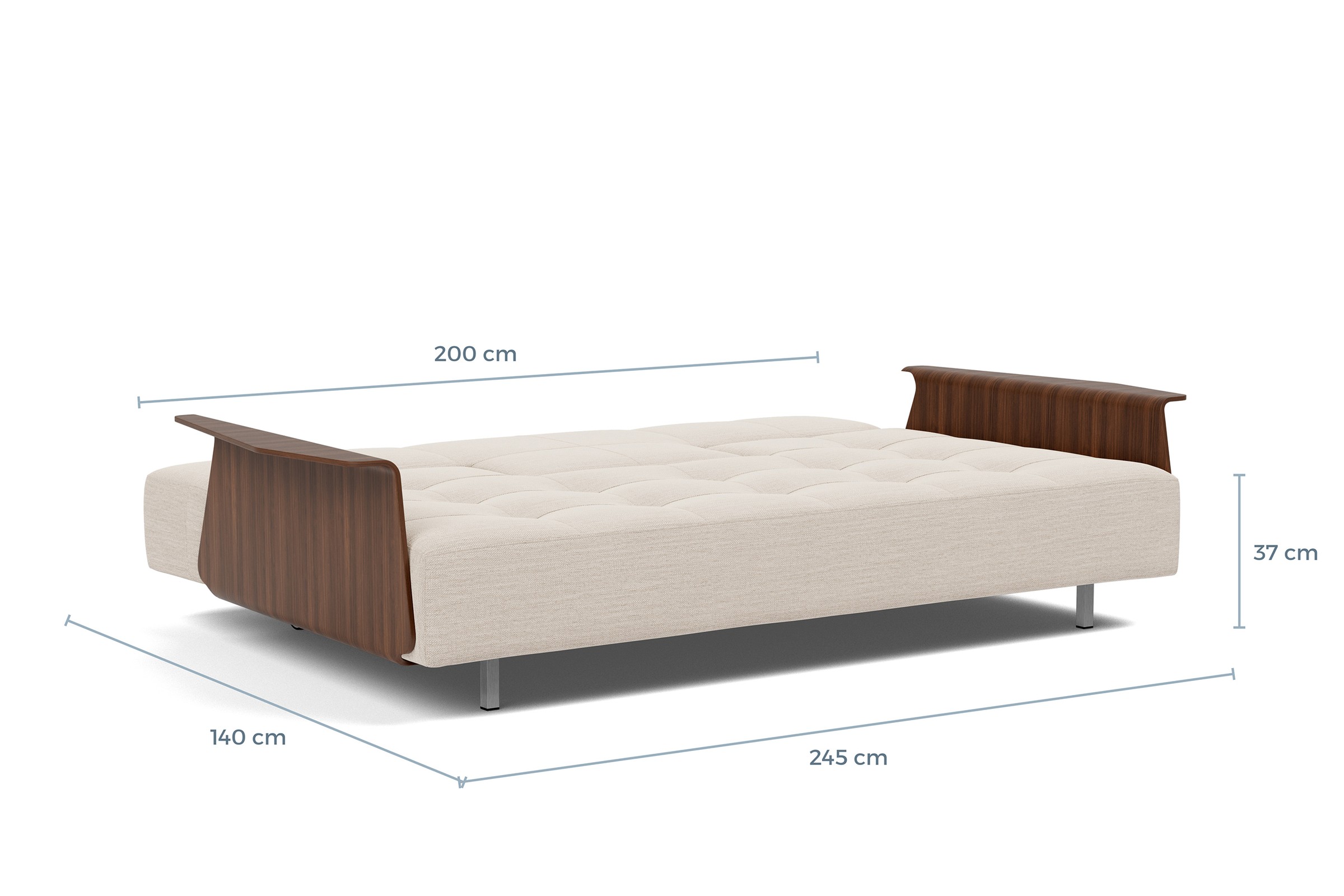 Schlafsofa Long Horn D.E.L. mit Armlehnen