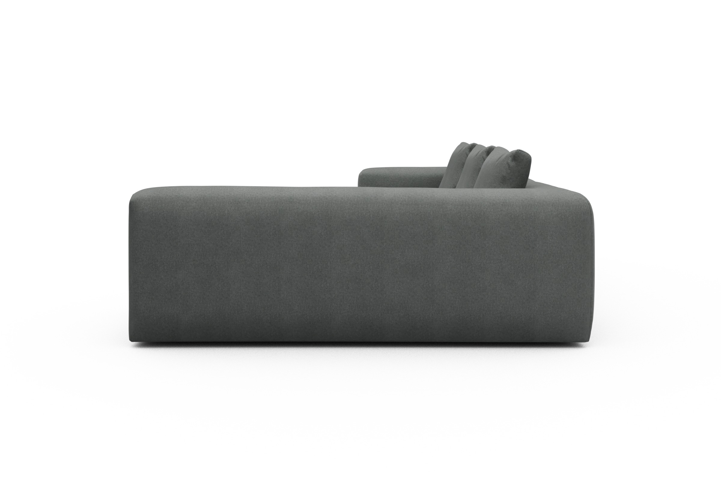 Ecksofa Fred 2x 2,5-Sitzer rechts offen Satya-Steel