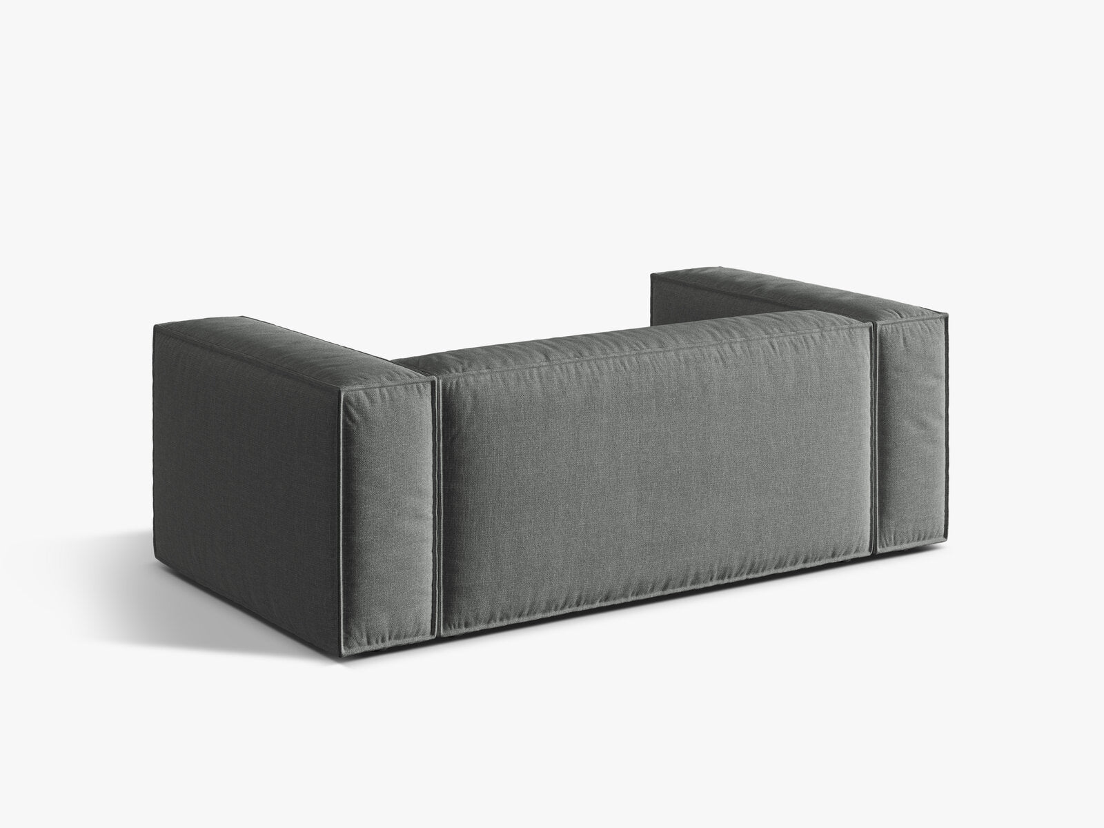 Micadoni Sofa Nuria 2-Sitzer Strukturierter Stoff Grau