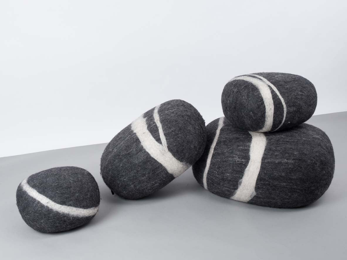 myfelt Hugo Filz-Kieselstein Anthrazit meliert 60 x 48 x 31 cm