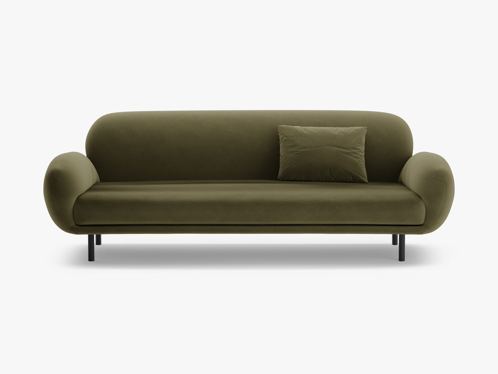 Micadoni Sofa Poppy 3-Sitzer Samt Casino Hellgrün