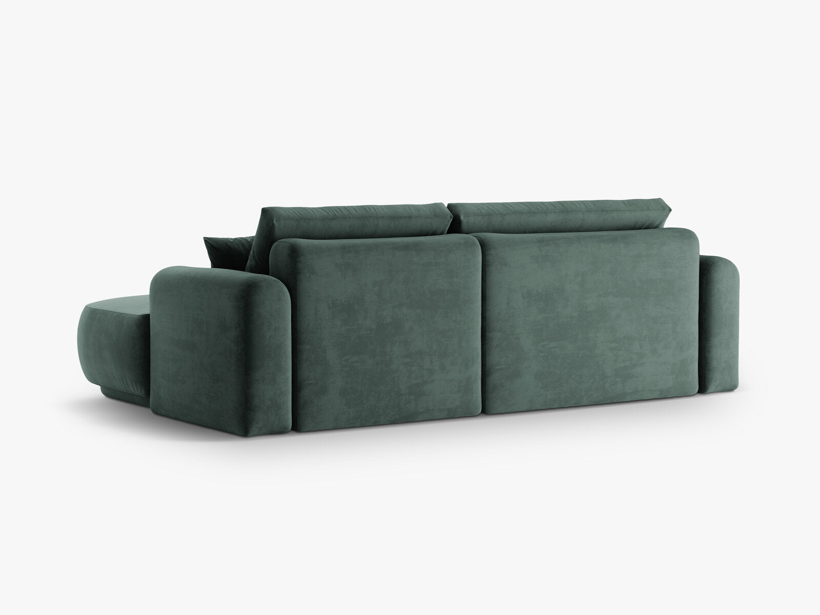 Micadoni Ella Ecksofa 5-Sitzer mit Schlaffunktion Rechts Samt Vogue Petrol