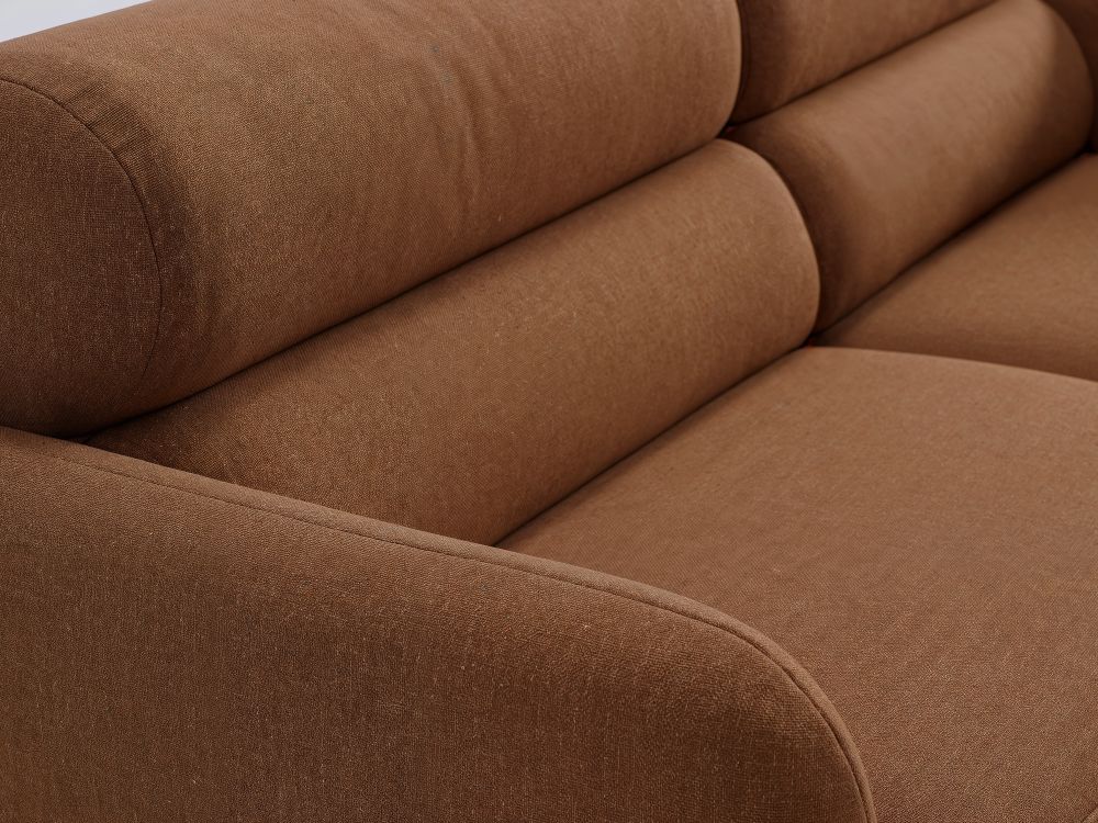Cosmopolitan Design Sofa Malmo 3-Sitzer Strukturierter Stoff Scott Terrakotta
