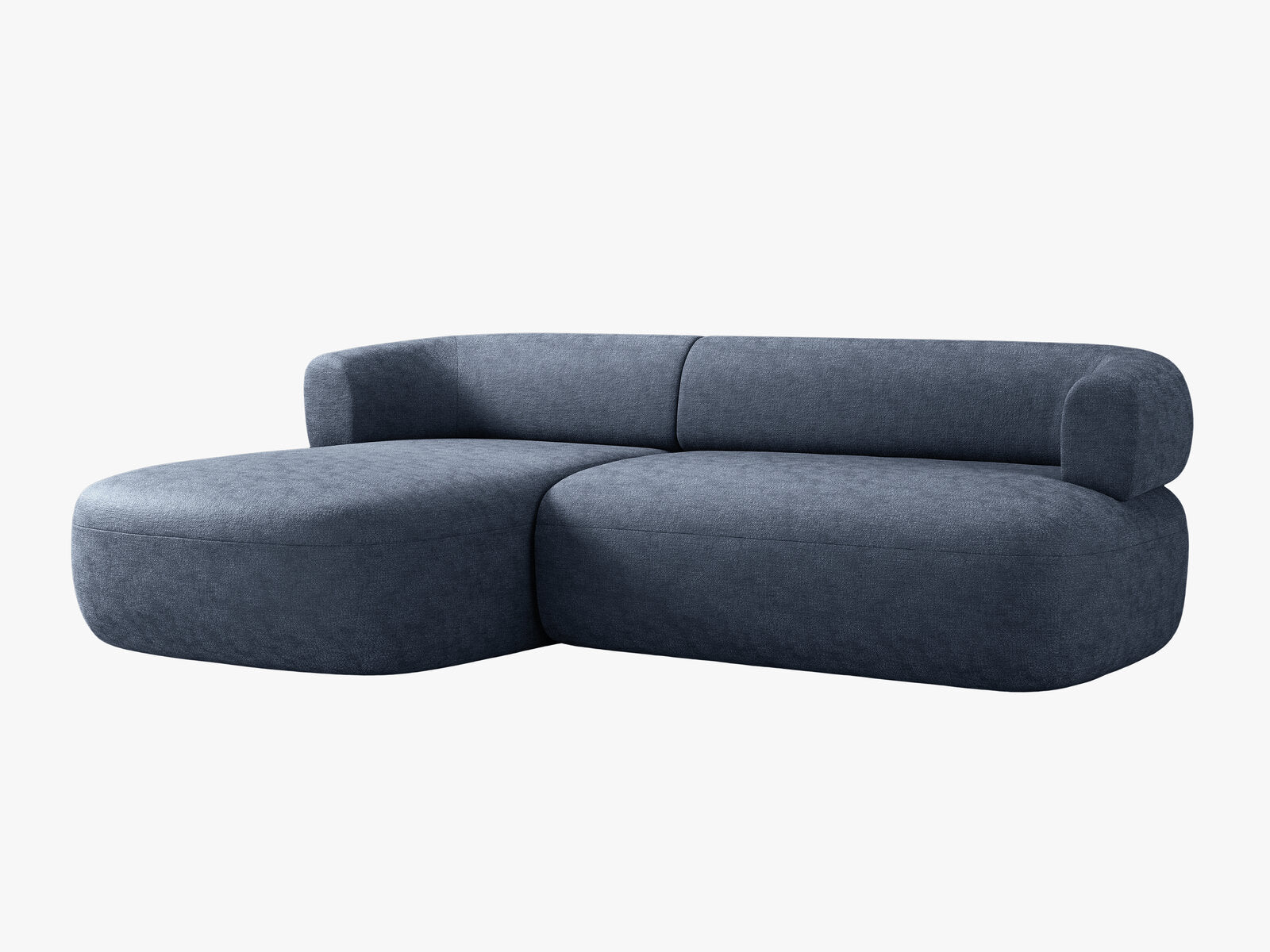 Micadoni 5-Sitzer Ecksofa Jenny Links Chenille Perfect Harmony Dunkelblau