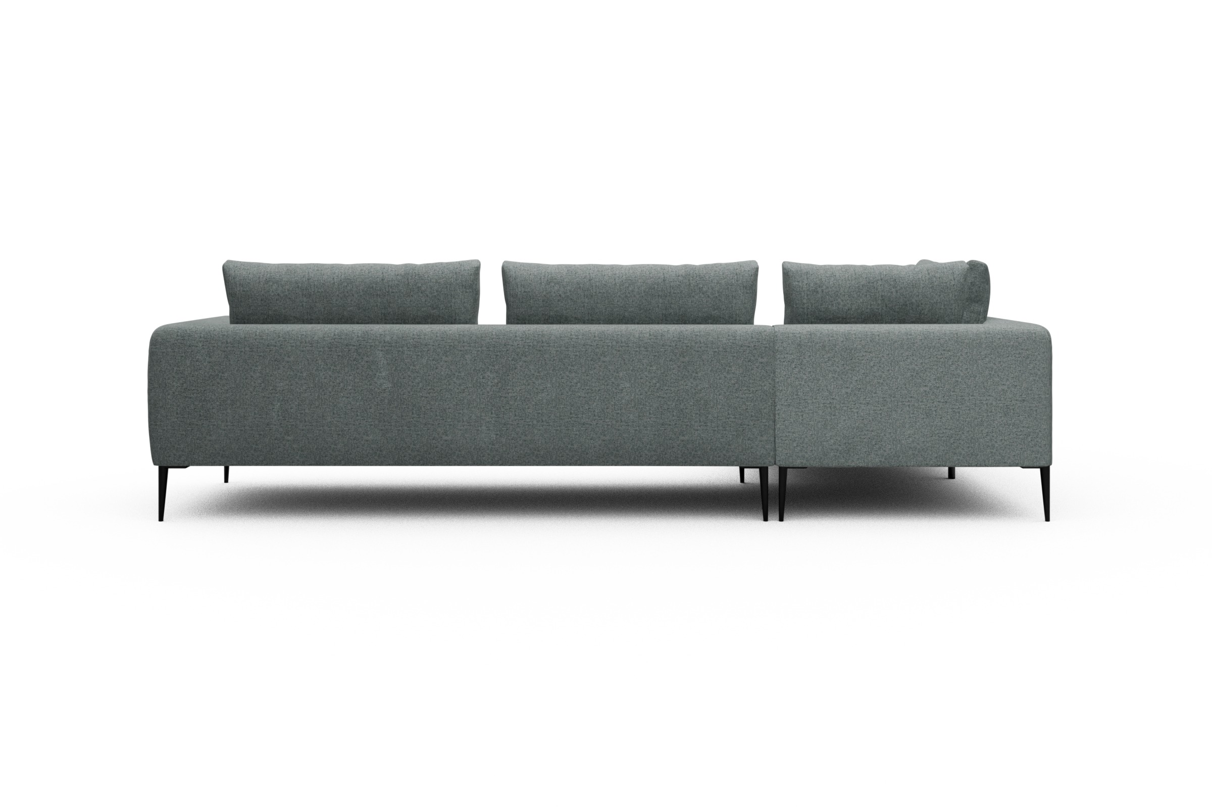 Ecksofa Paul Relax-Ecke rechts mit 3-Sitzer Casone-Light-Mixed-Green